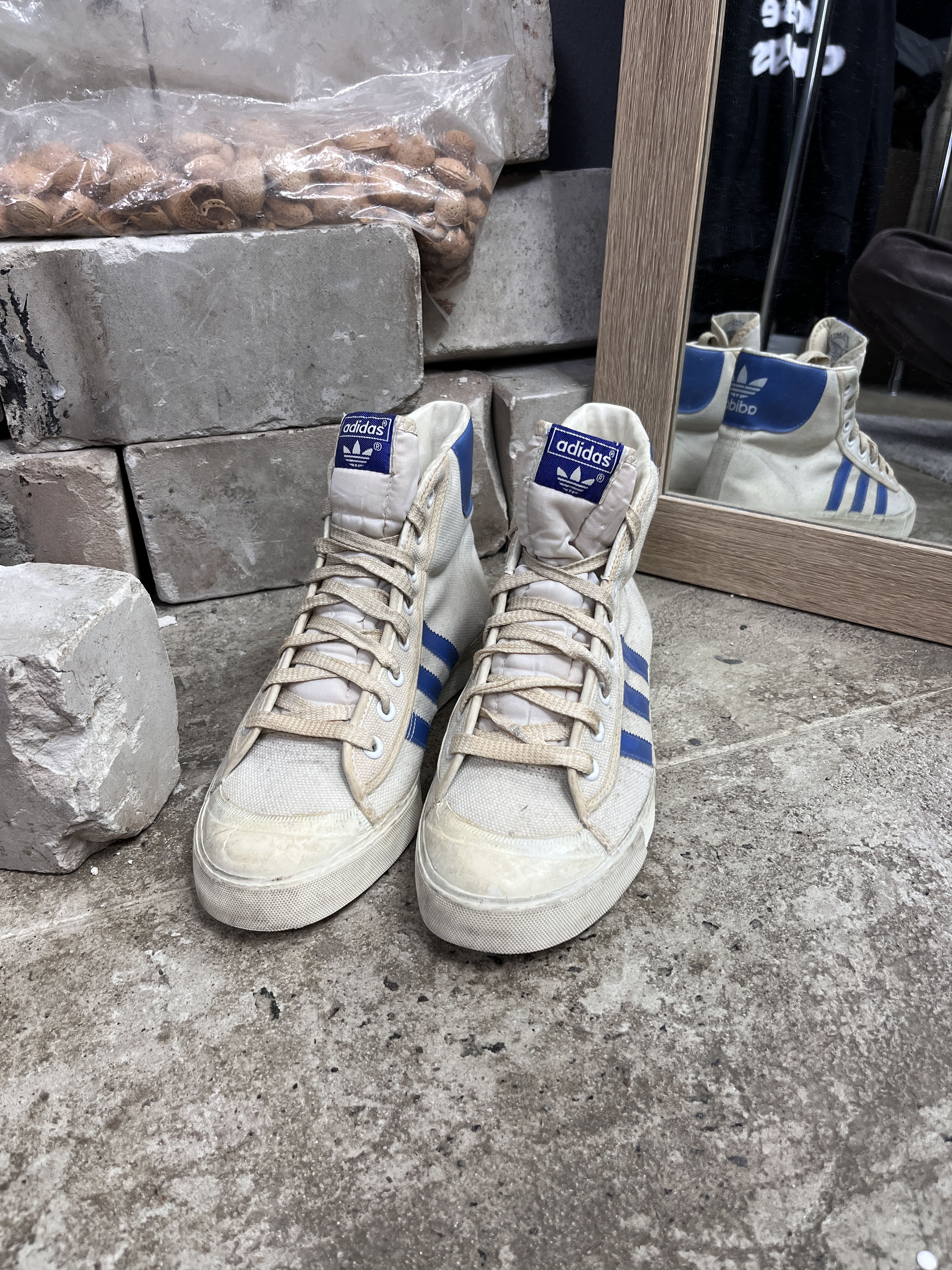 Adidas 1980s ADIDAS CANVAS HIGH TOP ROLLER SKATE SNEAKERS - 5134 Size US 10 / EU 43 - 4 Thumbnail