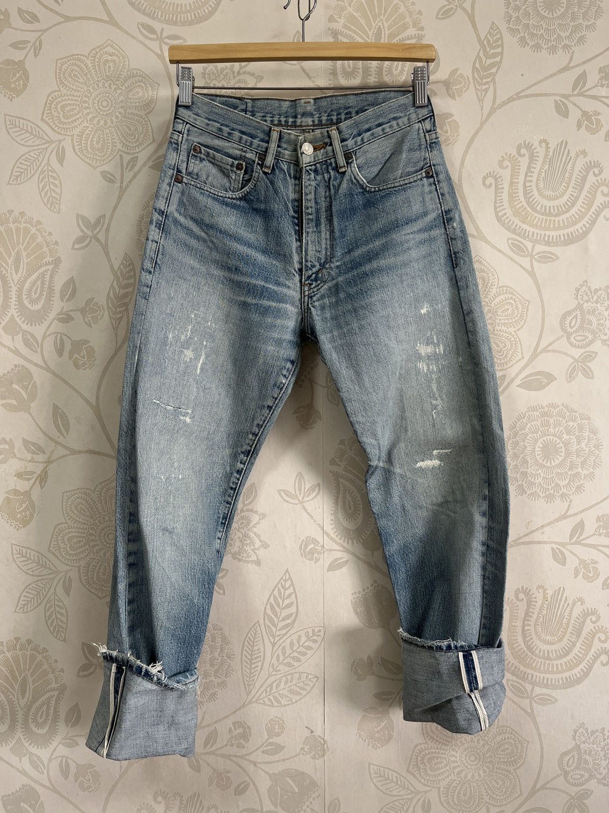 Levi's LEVIS 502XX Big E Button J22 Redline Selvedge Vintage 1991 Size US 28 / EU 44 - 3 Thumbnail