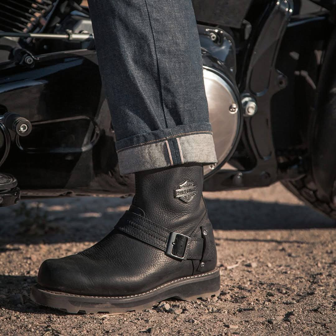 Harley Davidson Harley Davidson Richton Leather Strap Black Boots Size US 7 / EU 40 - 12 Thumbnail