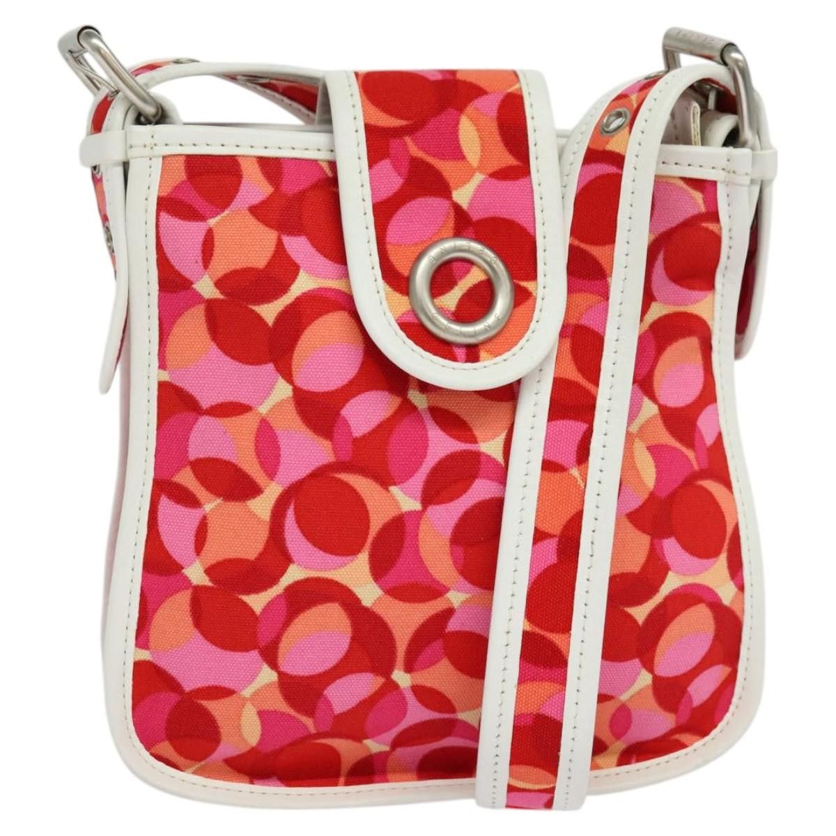 Celine CELINE Shoulder Bag Canvas Red Size ONE SIZE - 1 Thumbnail