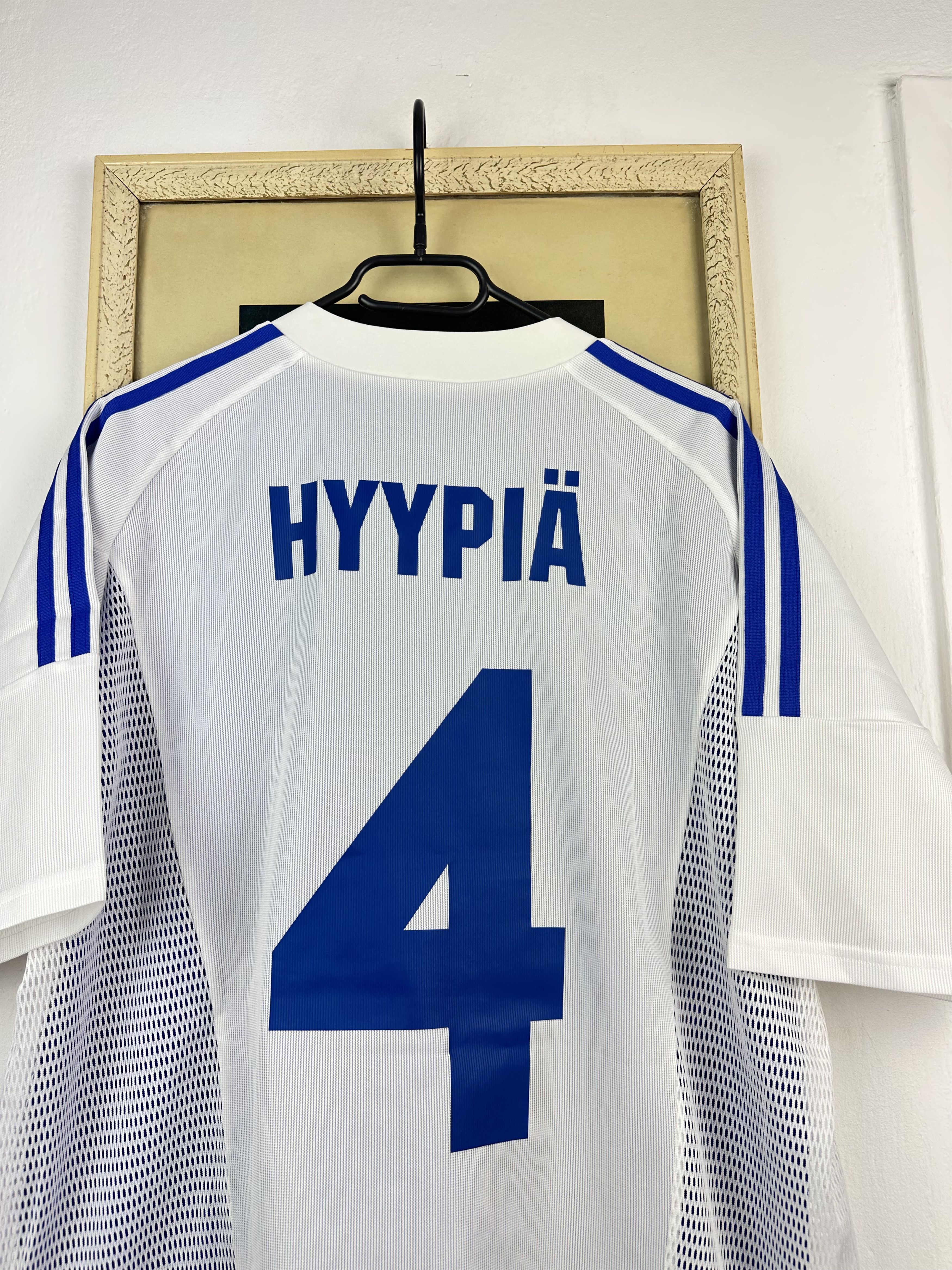 Adidas Finland football shirt 2003 Match Worn Hyypia Jersey Еуу Size US L / EU 52-54 / 3 - 14 Thumbnail