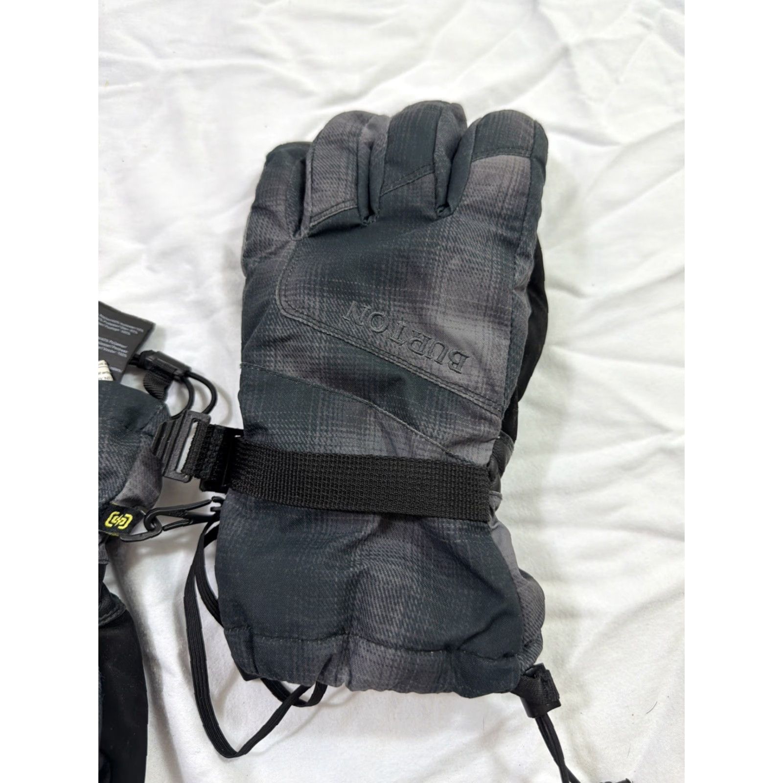 Burton VINTAGE Burton Men’s Small Gray Snowboarding gloves Gray Polyester Nylon Faux Leather Size ONE SIZE - 3 Thumbnail