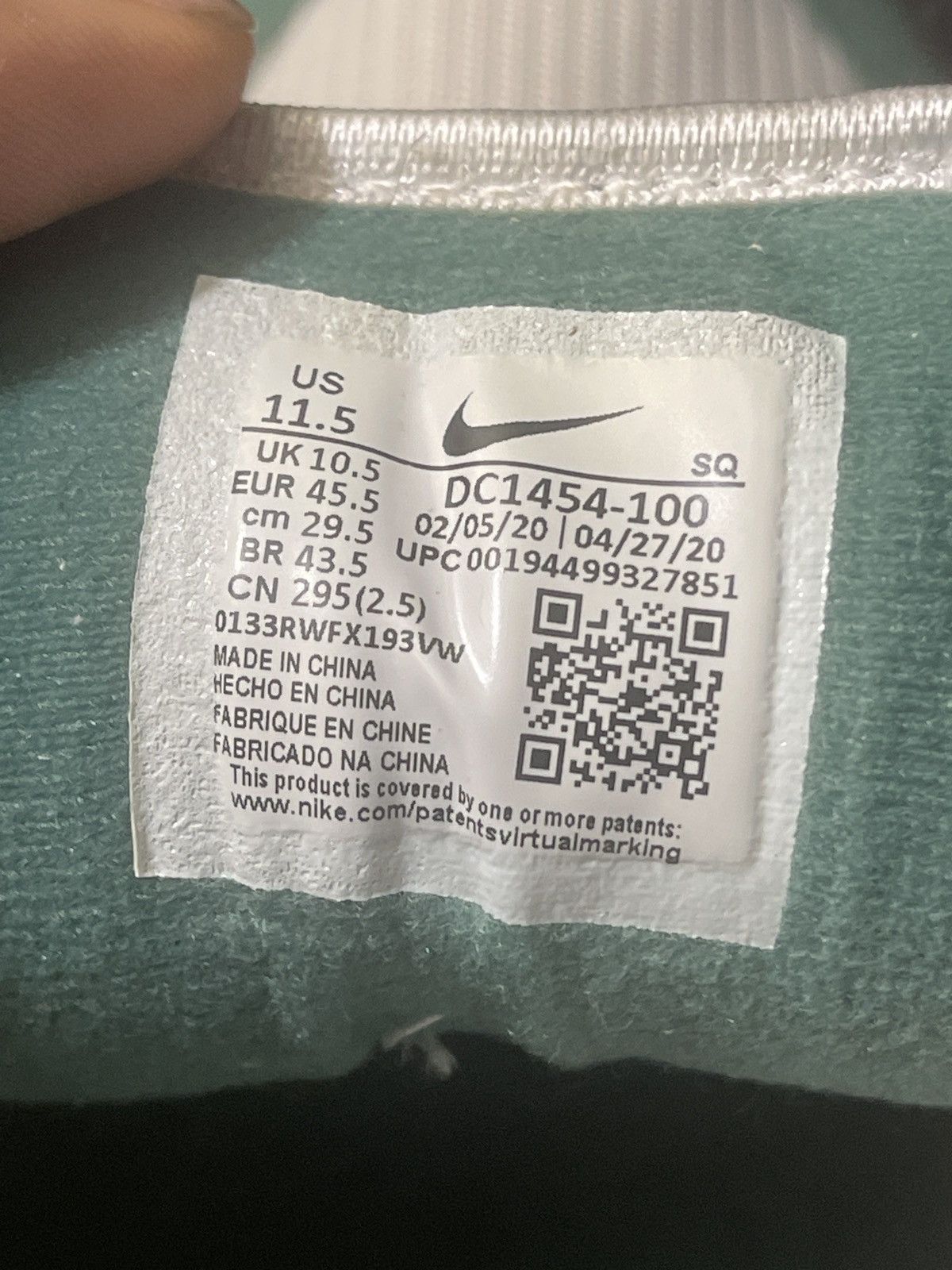 Nike Air Max 1 Evergreen Size US 11.5 / EU 44-45 - 5 Thumbnail