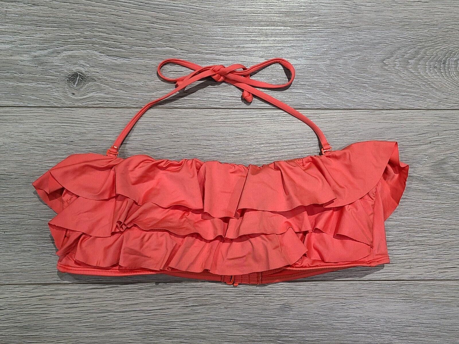 Old Navy Old Navy Coral Swimsuit Top Extra Large Bandeu Layered Size ONE SIZE - 3 Thumbnail