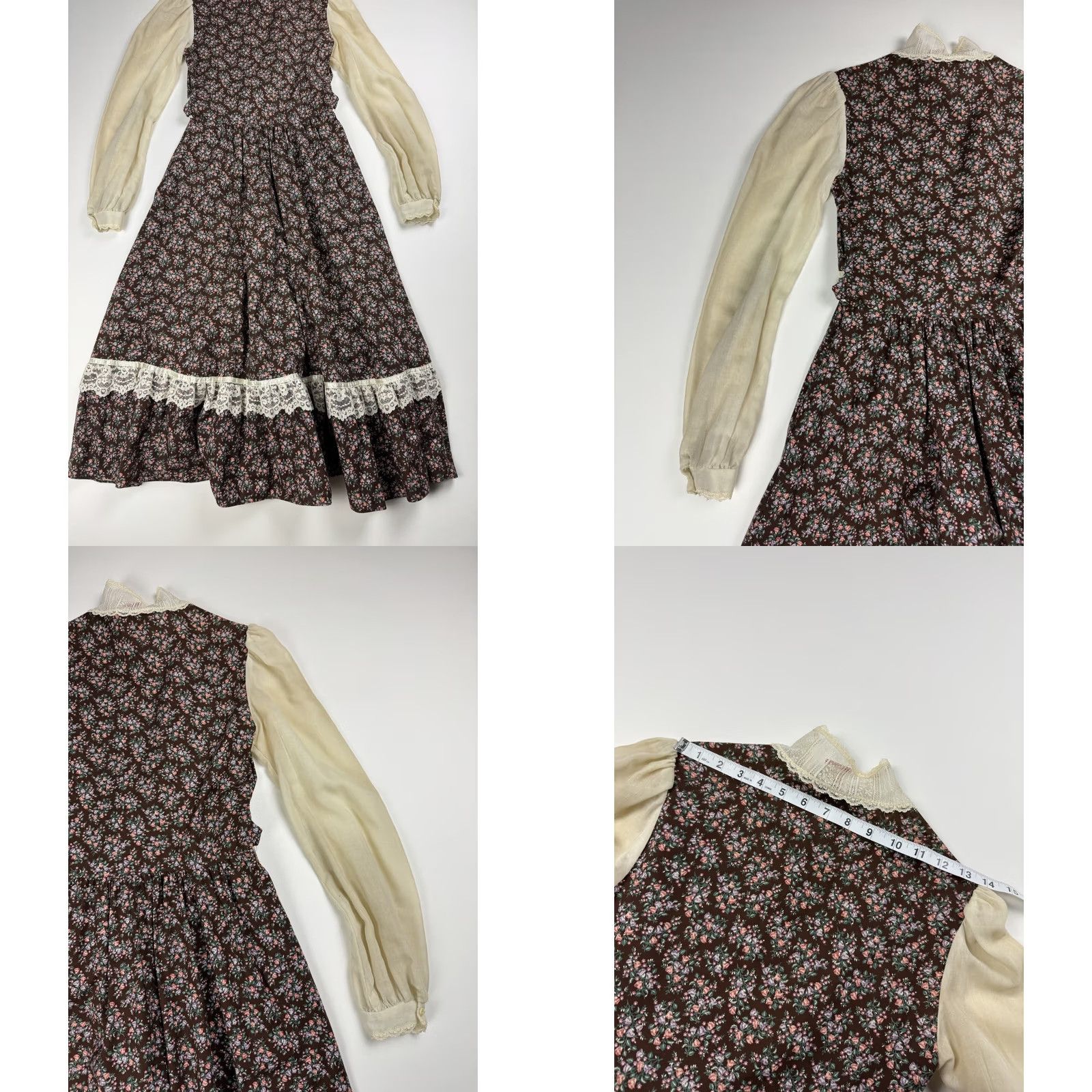 Vintage VINTAGE Gunne Sax Floral Dress Butterfly White Lace Women’s Size 7 Button Up Vtg Size M / US 6-8 / IT 42-44 - 10 Thumbnail