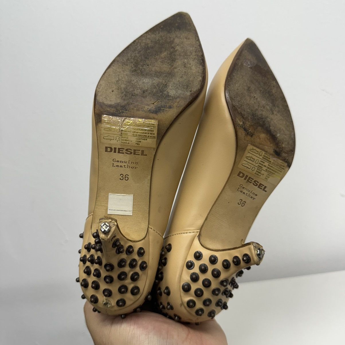 Diesel Vintage Diesel Studded Pumps Genuine Leather Size US 6 / IT 36 - 6 Thumbnail