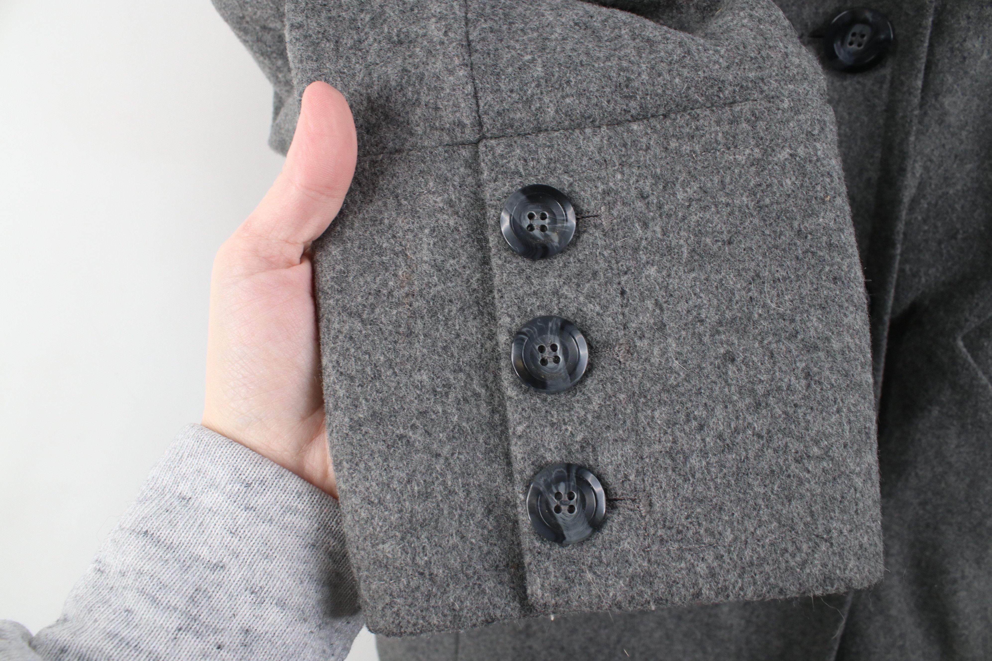 Express Vintage Y2K Express Wool Blend Double Breasted Coat Jacket Size M / US 6-8 / IT 42-44 - 6 Thumbnail