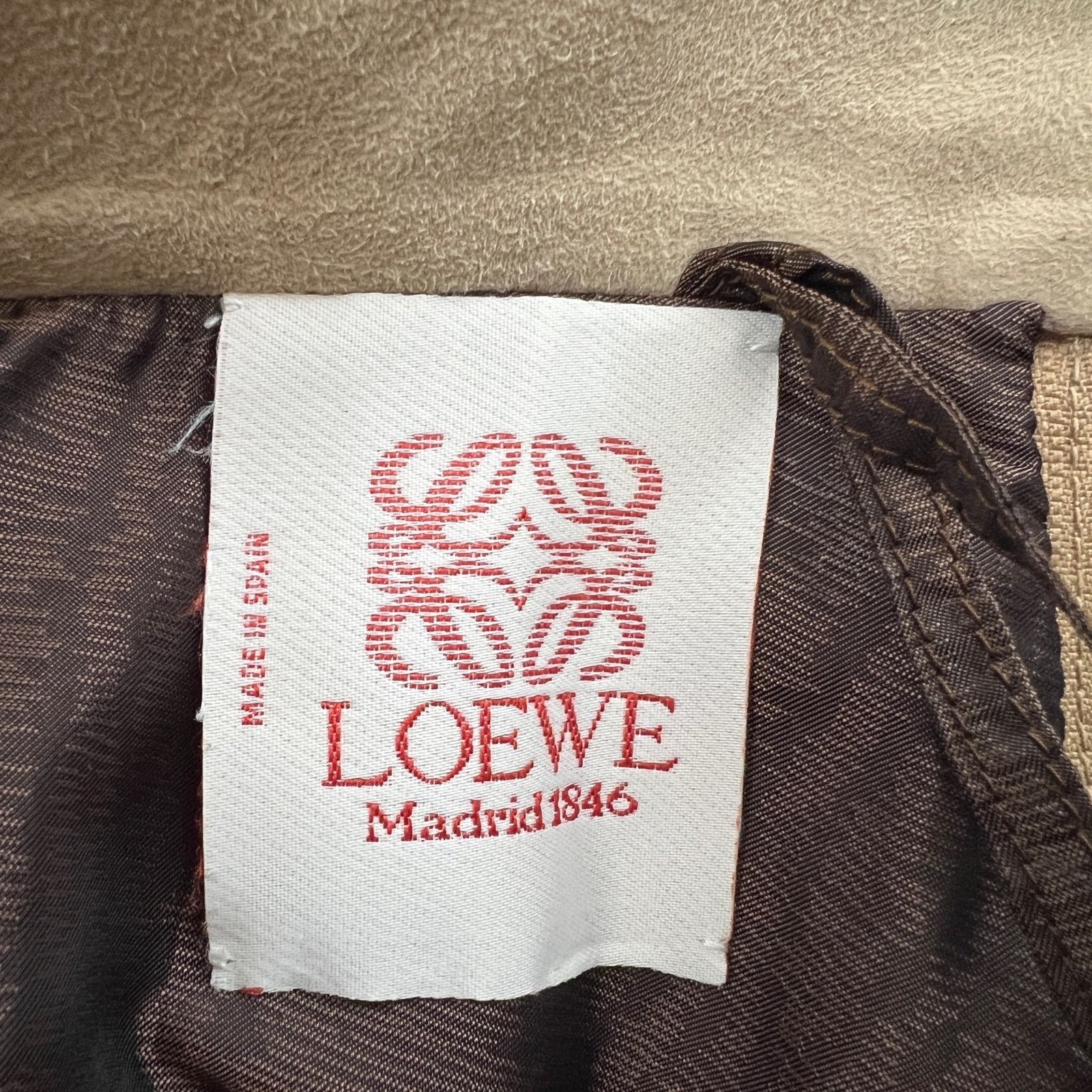 Loewe LOEWE Classic A Line Suede Tan Skirt Size 38 (XS / 0-2 US) Size 24" / US 00 / IT 34 - 10 Thumbnail