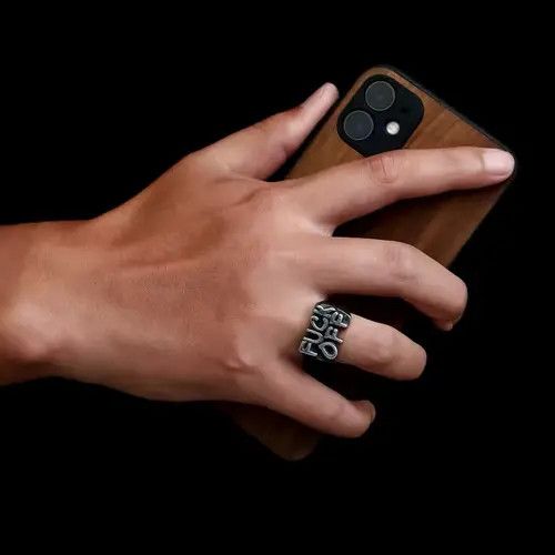 Jewelry Kizuki x Maria “Fuck You” Punk Stainless Steel Ring Size ONE SIZE - 5 Thumbnail