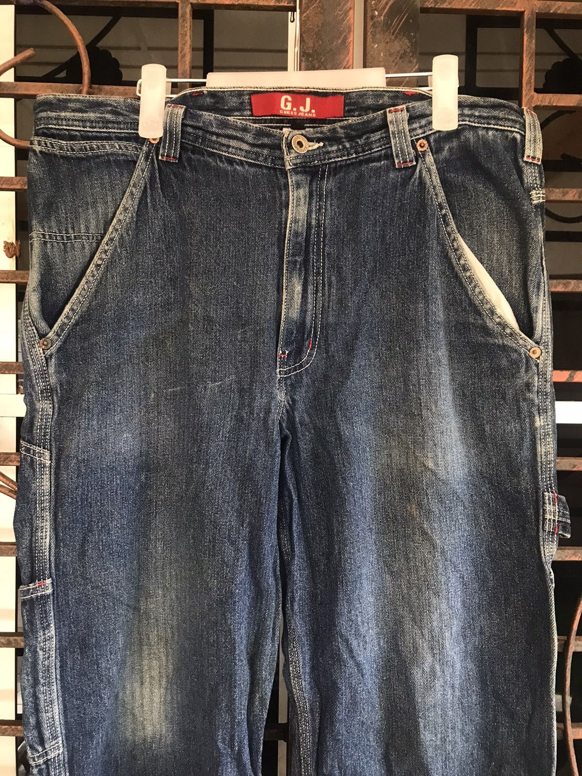 Guess × Vintage Vintage Guess Jeans Carpenter Wabash Made in USA Size US 35 - 3 Thumbnail