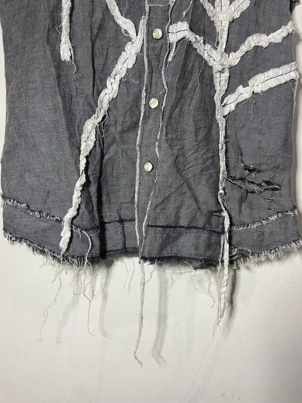 Japanese Brand Vintage algonquins patchwork spider button shirts cdg style Size US M / EU 48-50 / 2 - 4 Thumbnail
