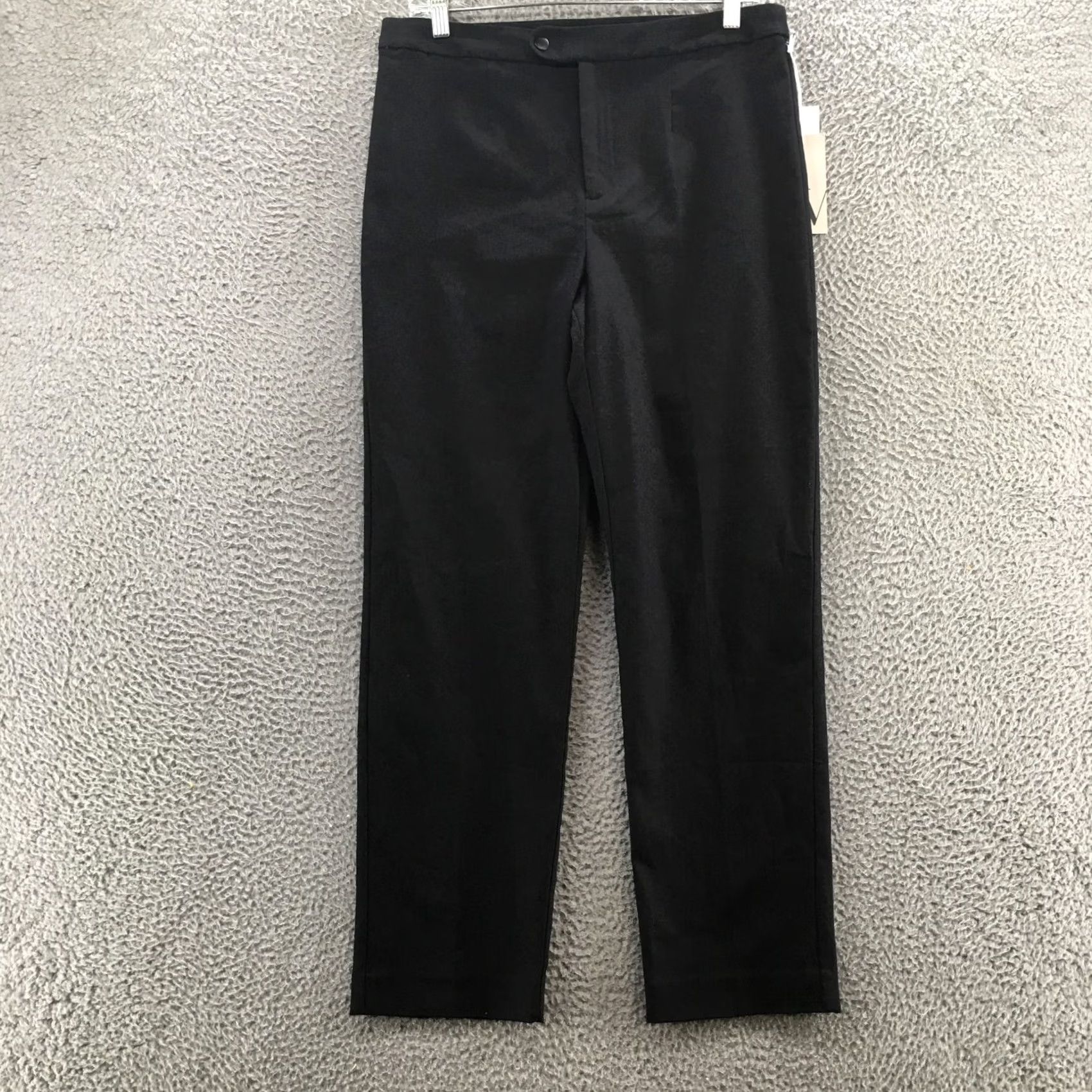 Worthington Worthington Slim Leg Dress Pants Womens 10 Black High Rise Cotton Blend NEW Size 32" / US 10 / IT 46 - 2 Thumbnail