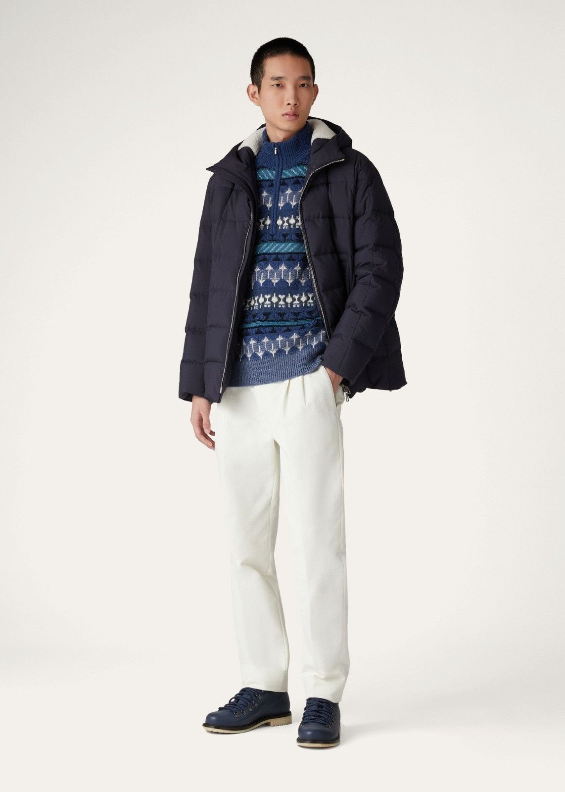 Loro Piana o1srvl11e1224 Mezzocollo Half Zip Sweater in Multicolor Size US M / EU 48-50 / 2 - 4 Thumbnail