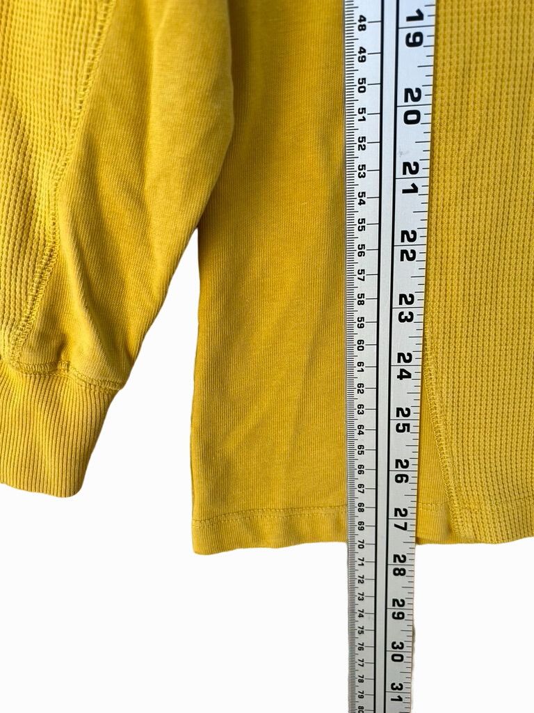 Other Wild Fable - Men's Thermal Long Sleeve Henley Shirt - Yellow Size US XS / EU 42 / 0 - 5 Thumbnail