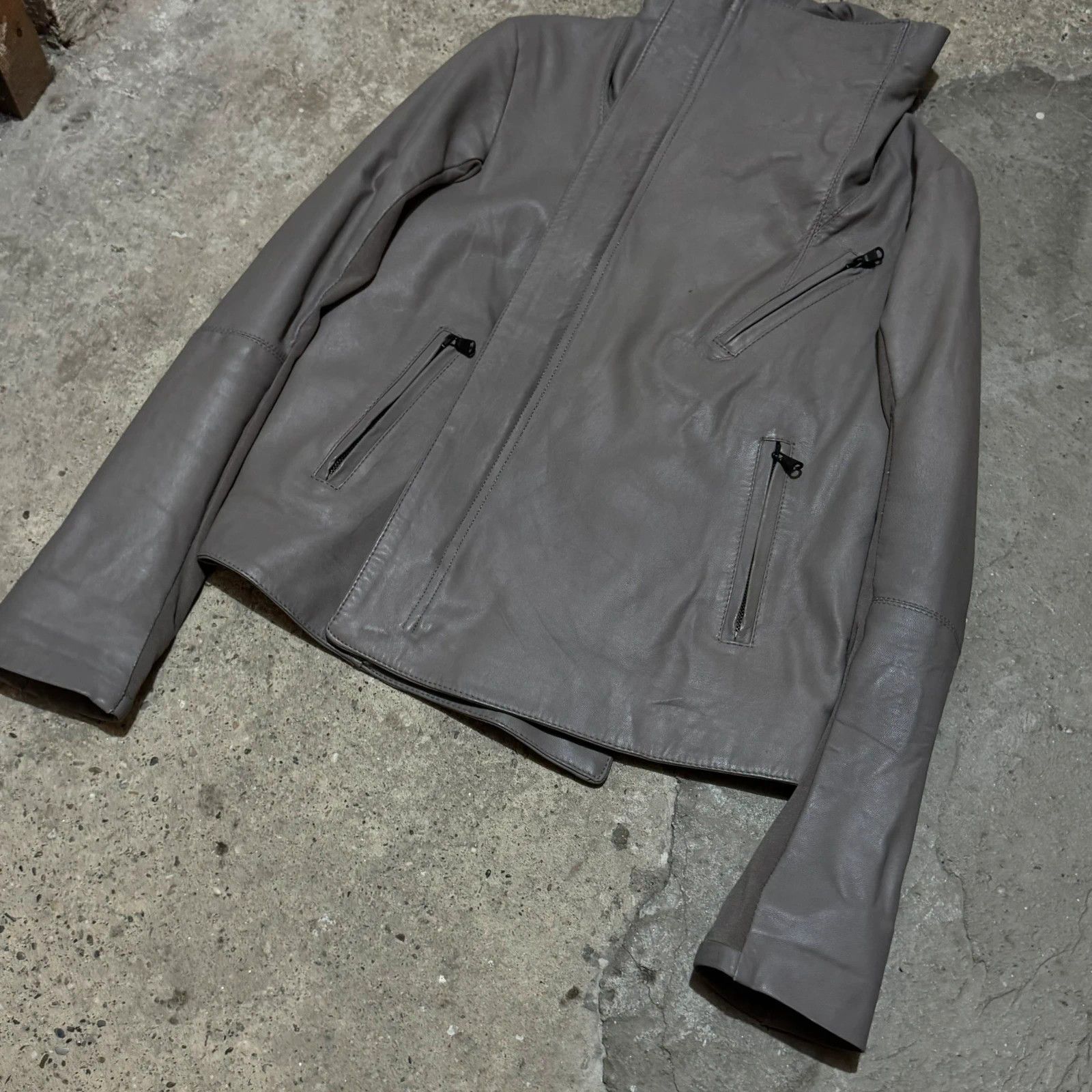 Other Rick Owens style leather jacket Size S / US 4 / IT 40 - 3 Thumbnail