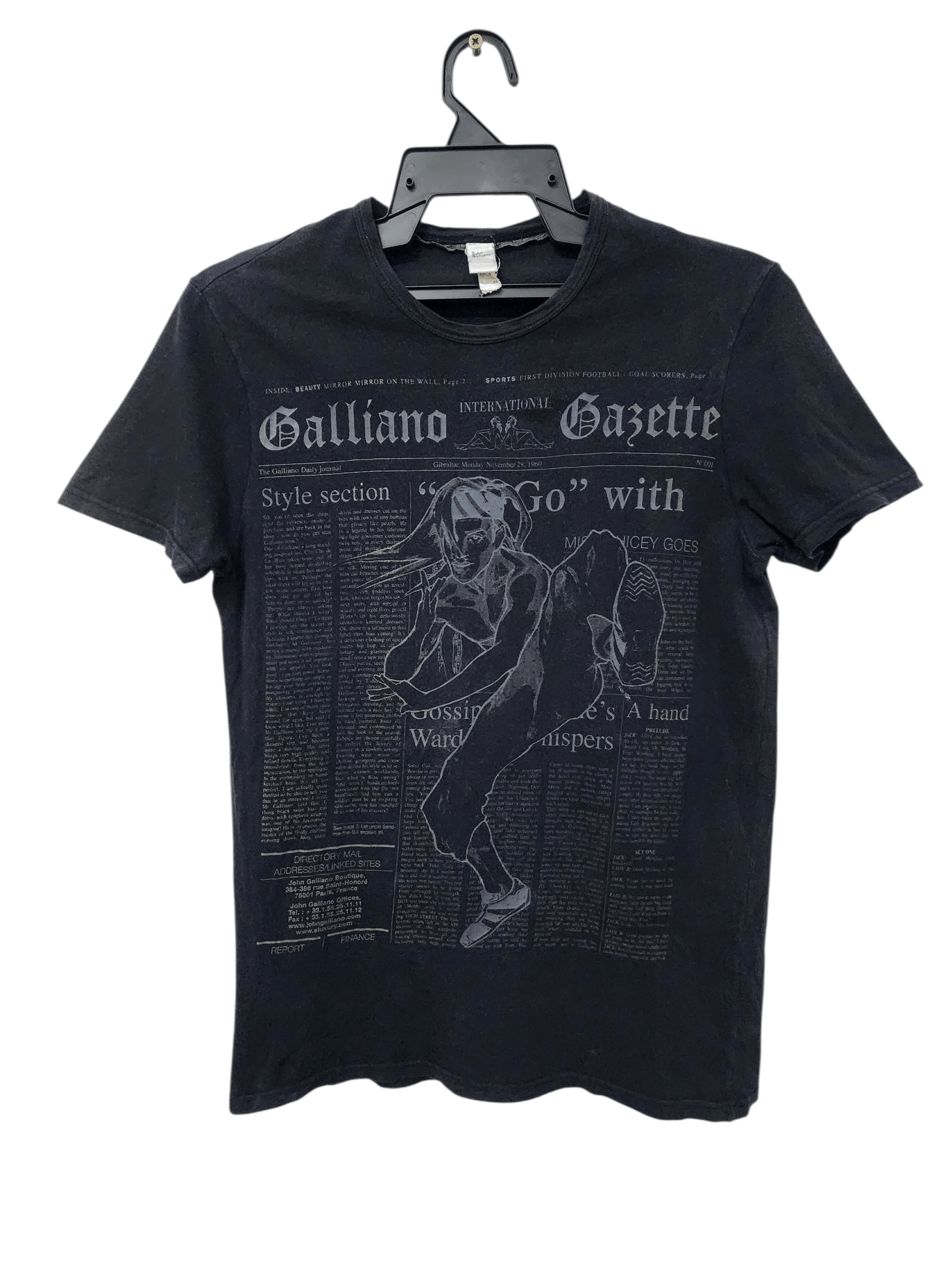 Designer × John Galliano John Galliano Italy newspaper design t