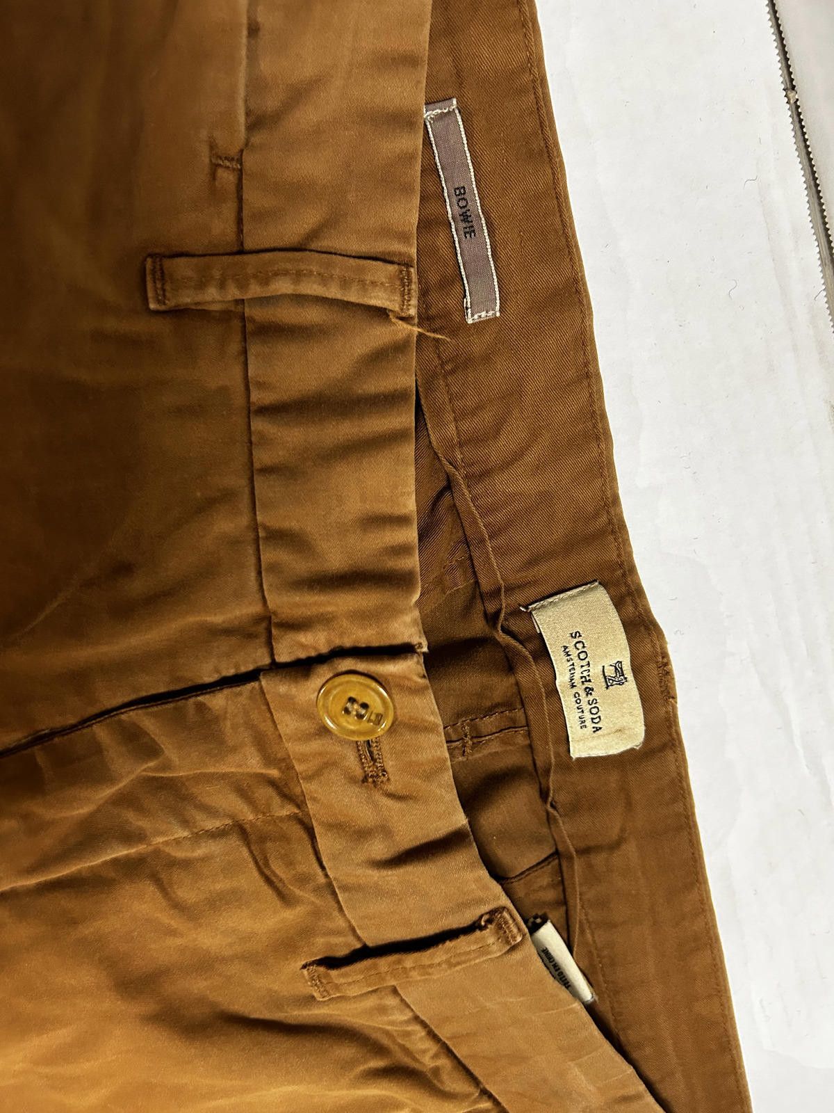 Scotch & Soda Scotch & Soda Bowie Slim Fit Chino Pants 32x34 Brown Stretch Size US 32 / EU 48 - 5 Thumbnail