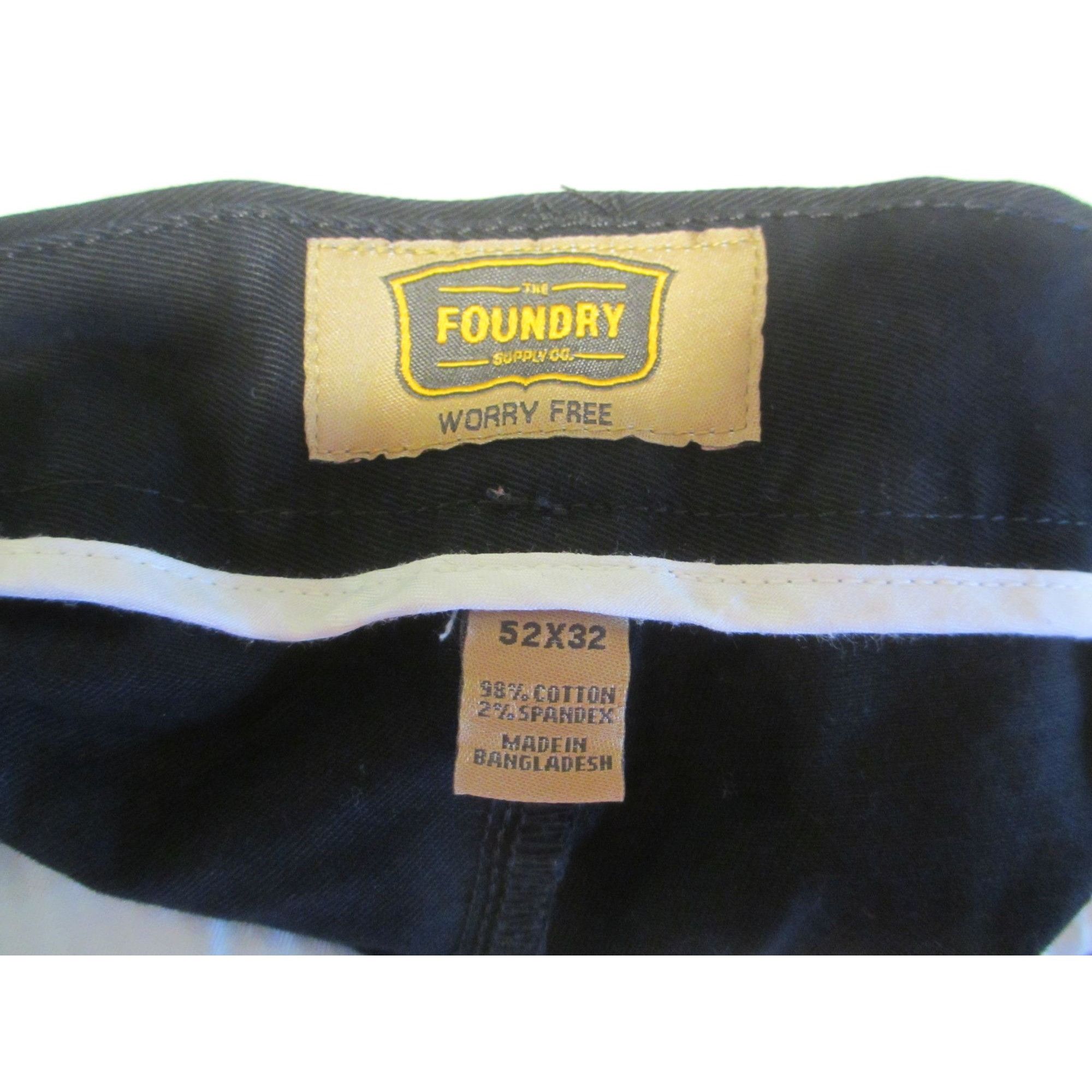 Other The Foundry Supply Co. Mens Black Stretch Pants 52X32 Size US 44 / EU 60 - 6 Thumbnail