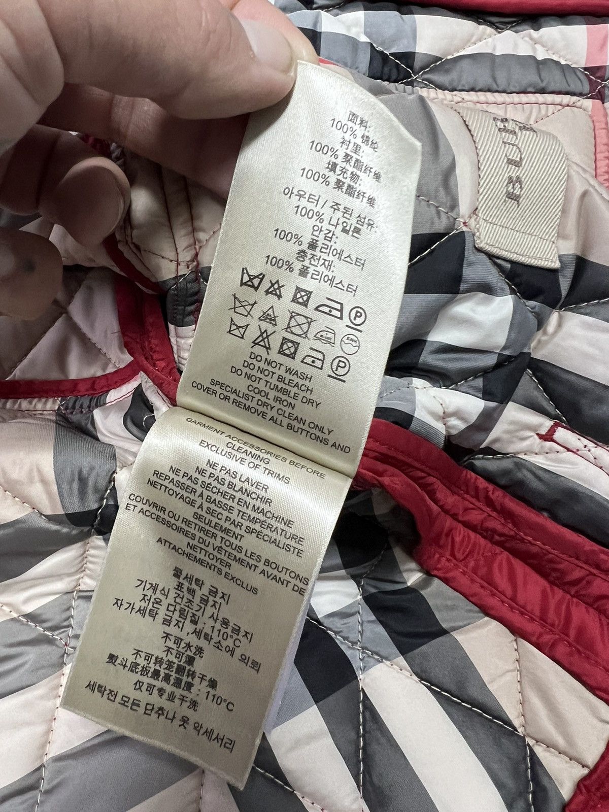 Burberry Burberry Burberrys Nova Check Quilted red Jacket Coat Size S / US 4 / IT 40 - 10 Thumbnail