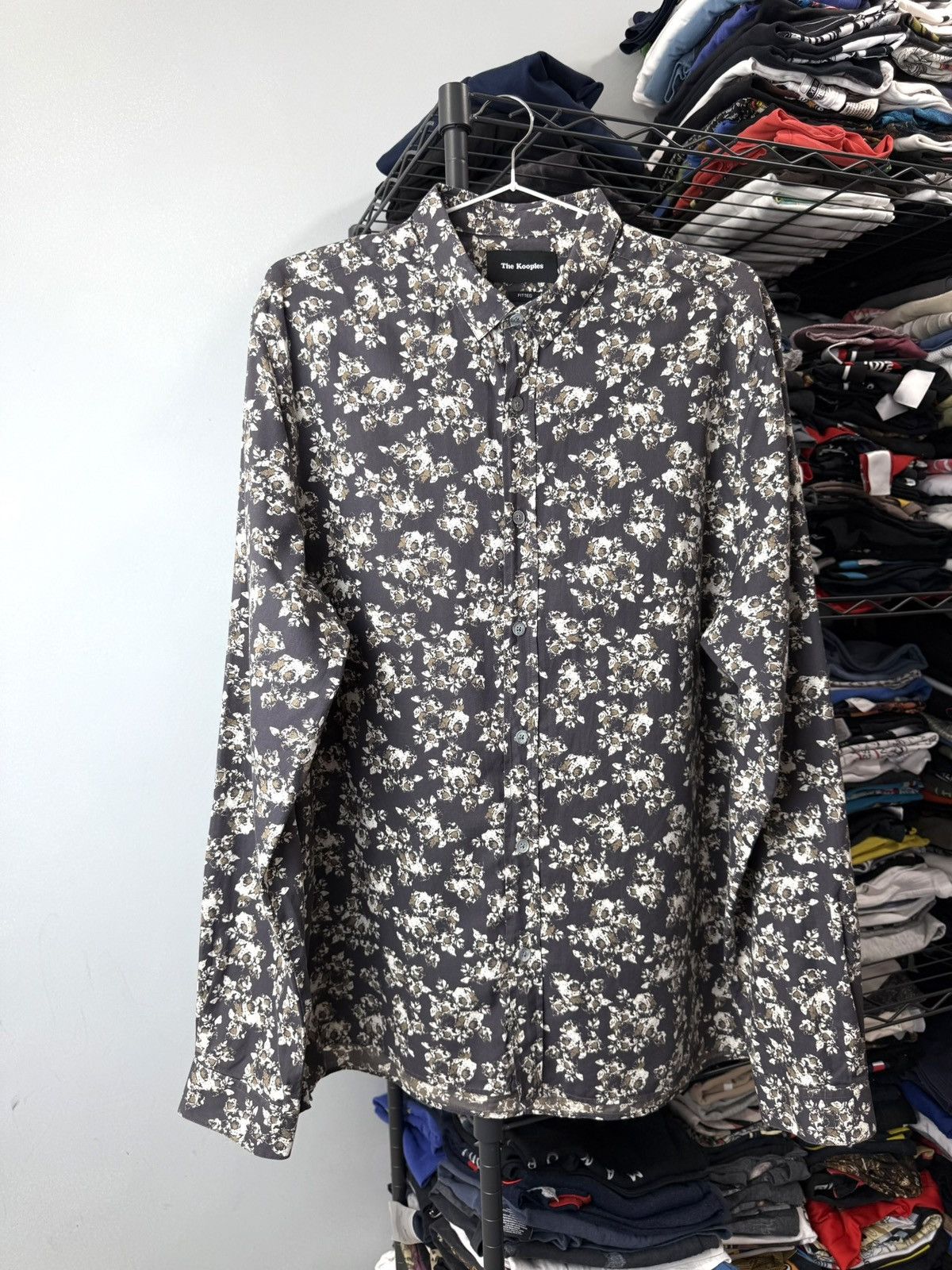 The Kooples The Kooples Paris Luxury Printed Shirt Size US L / EU 52-54 / 3 - 1 Thumbnail