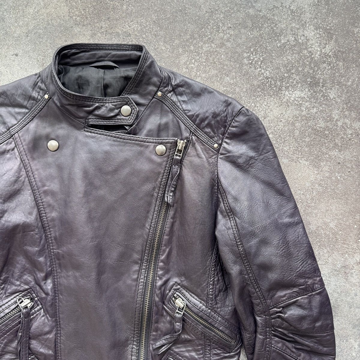 Hysteric Glamour Avant Garde Vintage Zip Details Biker Leather Jacket Size M / US 6-8 / IT 42-44 - 5 Thumbnail