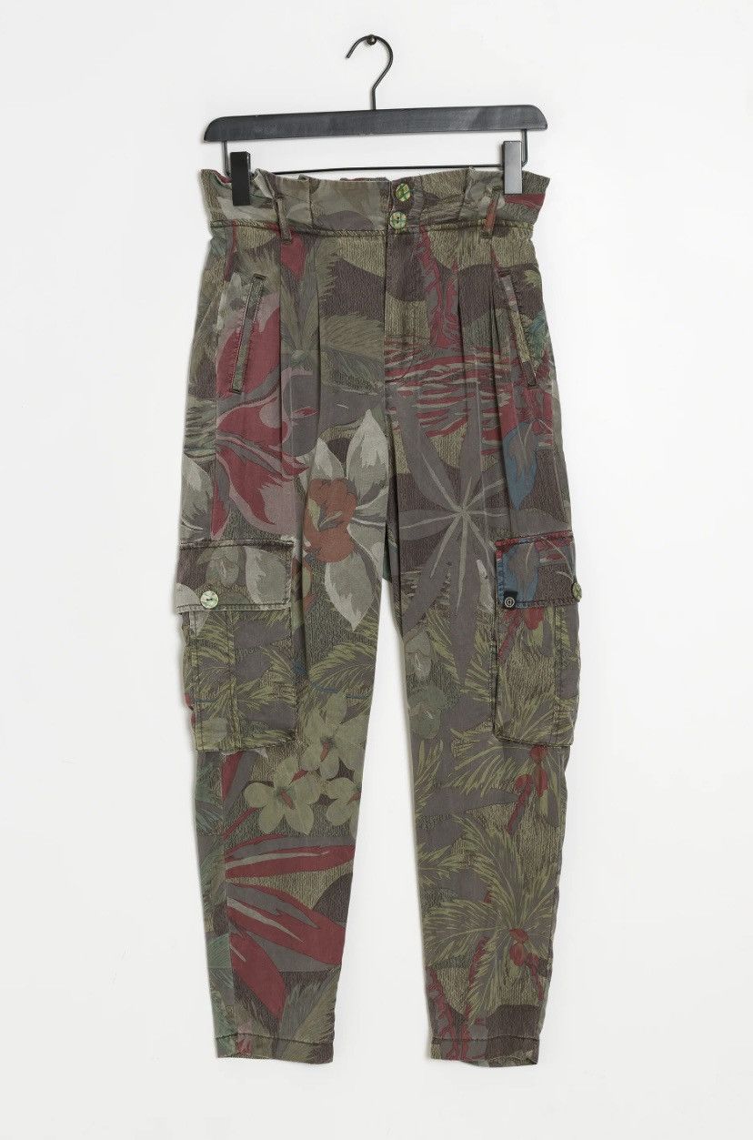 Desigual Desigual Cargo Trousers Floral Multi Colour Pant Size 28" / US 6 / IT 42 - 3 Thumbnail