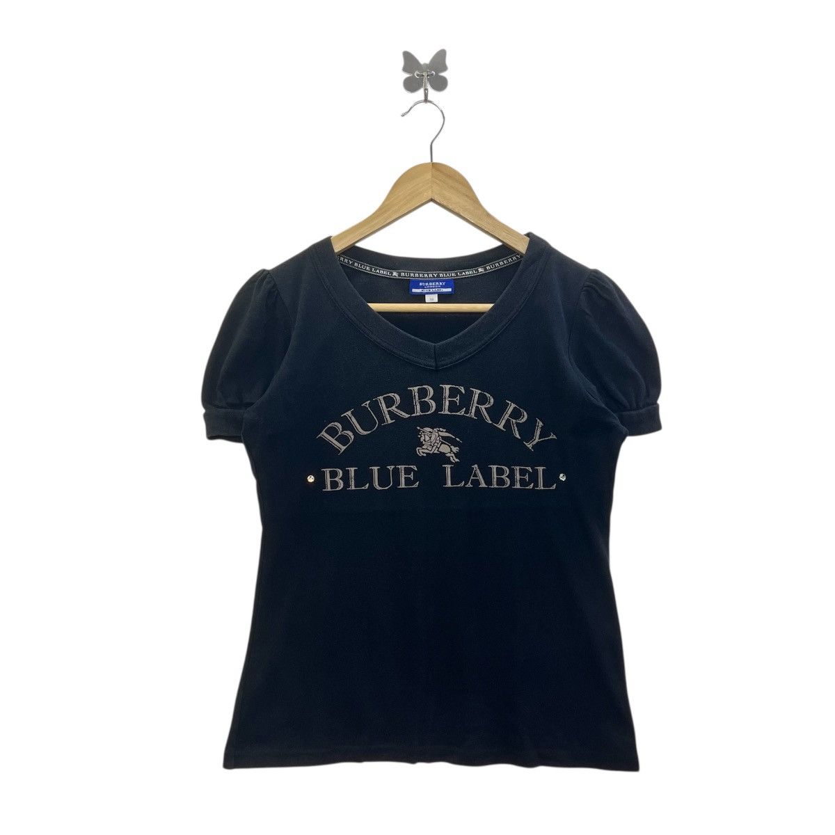 Burberry BURBERRY BLUE LABEL BIG LOGO WOMEN TSHIRT Size XS / US 0-2 / IT 36-38 - 1 Thumbnail