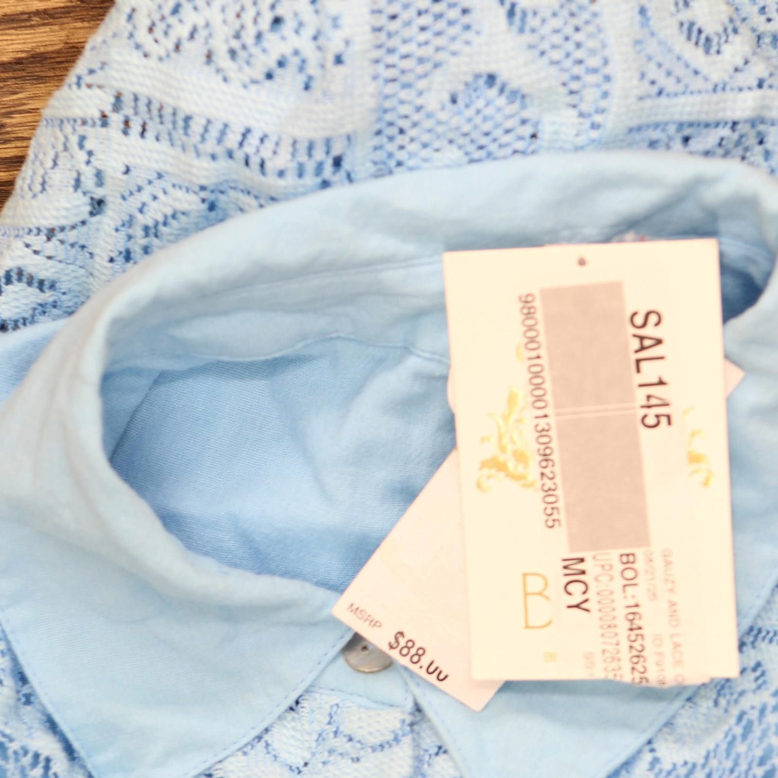 Other New Becca Standard Gauzy Cover Up Dress 3960471 Ice Blue S Size ONE SIZE - 3 Thumbnail