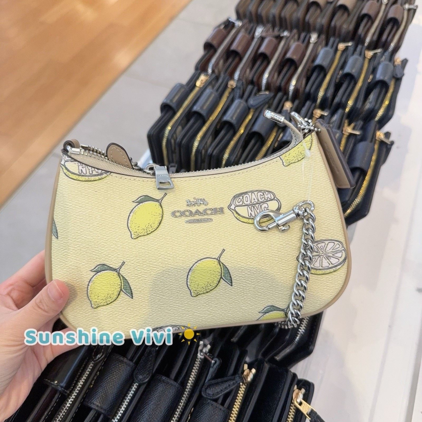 Coach NWT Coach Teri Mini Crossbody Bag Signature Lemon CAL21 Size ONE SIZE - 1 Thumbnail