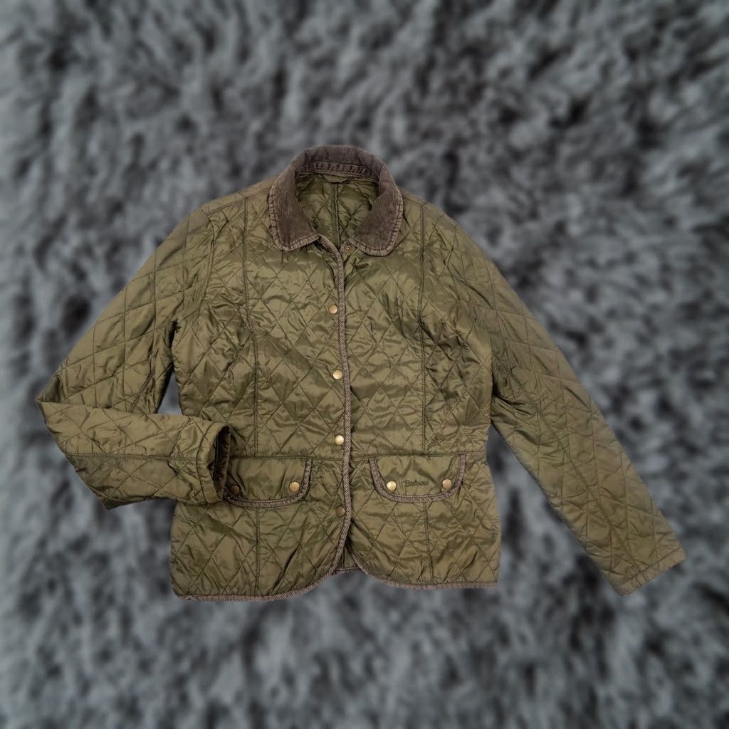 Barbour VINTAGE Barbour England Design Classic Green Jacket Women XS? No, Size 10 Size L / US 10 / IT 46 - 1 Thumbnail