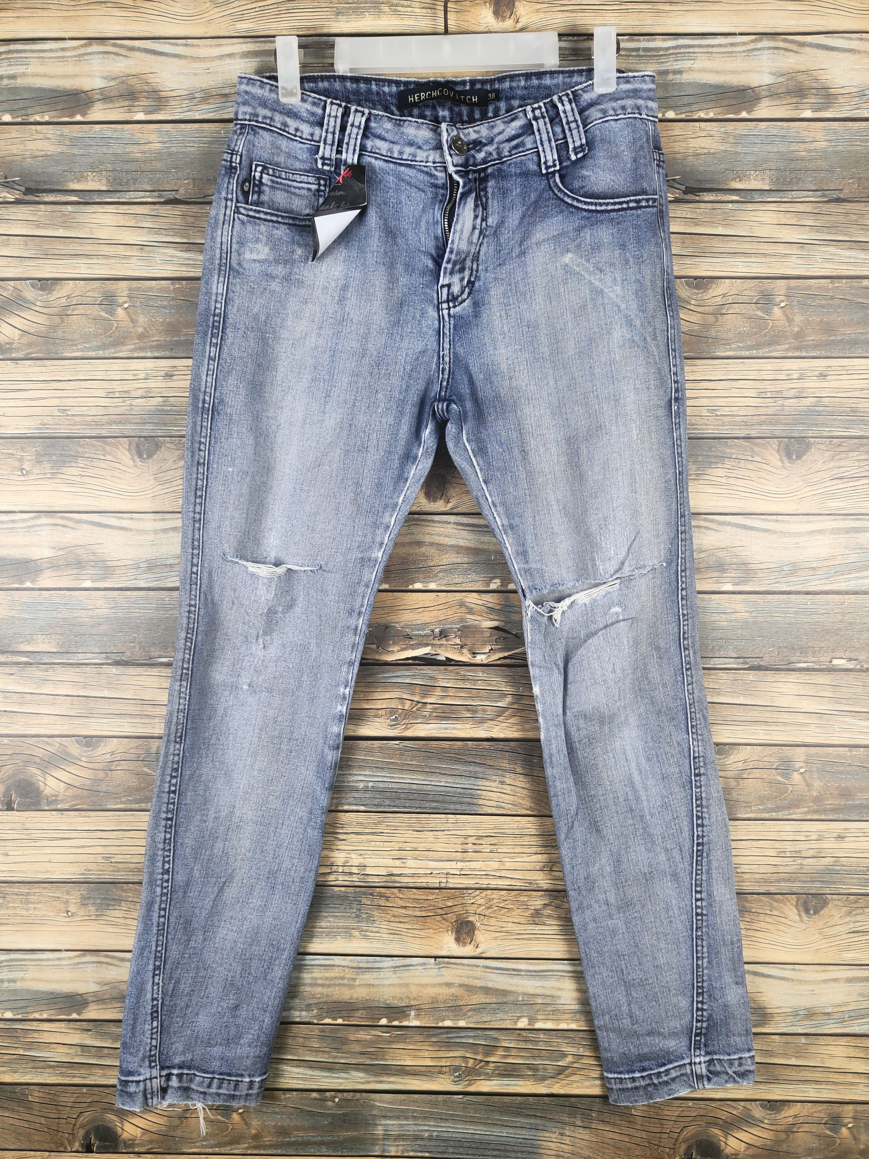 Alexandre Herchcovitch DL Alexandre Herchcovitch Distressed Ripped Jeans #46-003 Size 28" / US 6 / IT 42 - 1 Thumbnail