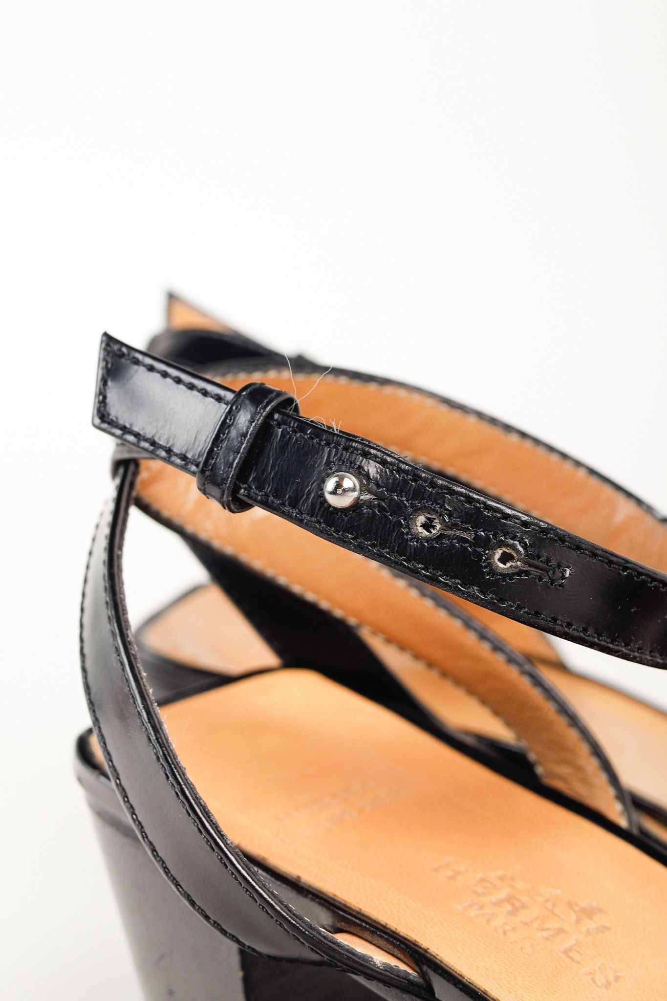 Hermes Hermes Leather Kelly Buckle Tapered Heel Leather Sandal Size US 6.5 / IT 36.5 - 9 Thumbnail