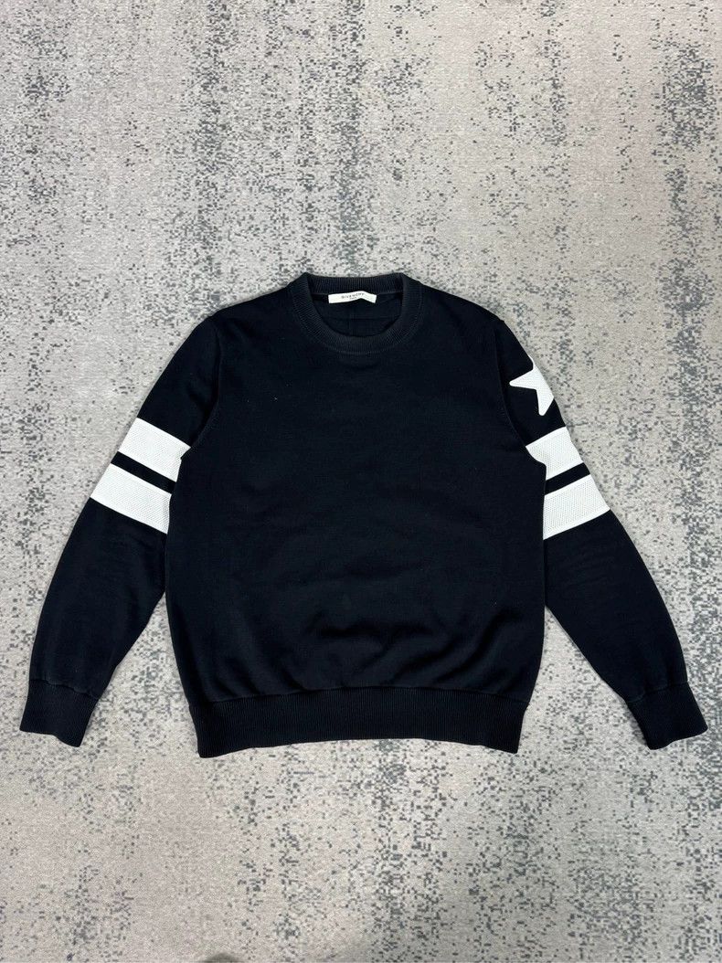 Givenchy Five-Star Embroidered Striped Knitted Hoodie