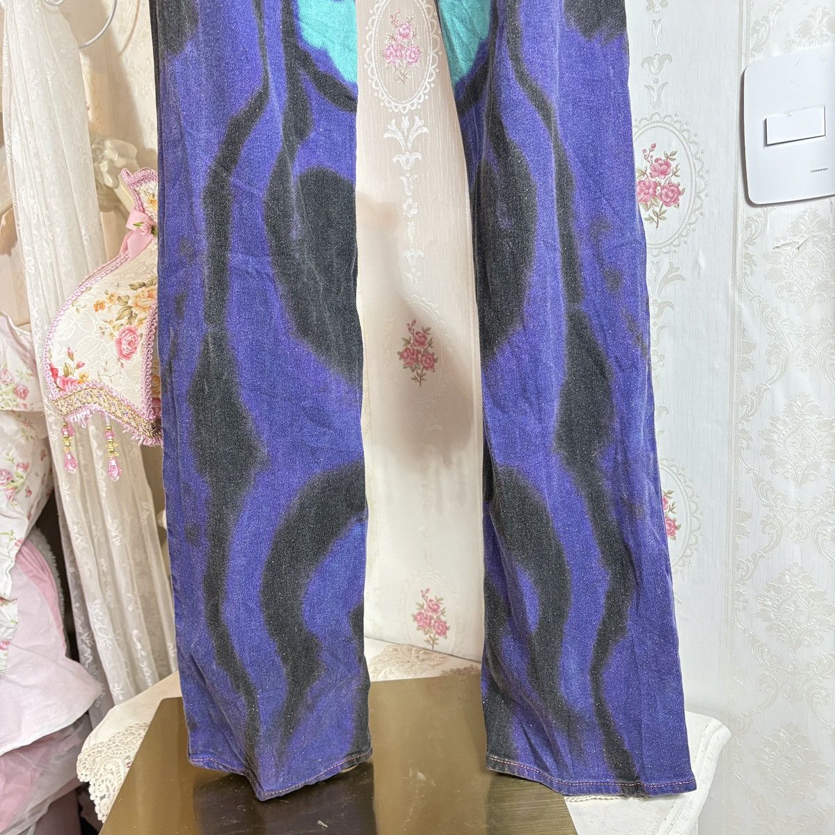 Just Cavalli Vintage 00s Just Cavalli psychedelic jeans Size 29" - 7 Thumbnail