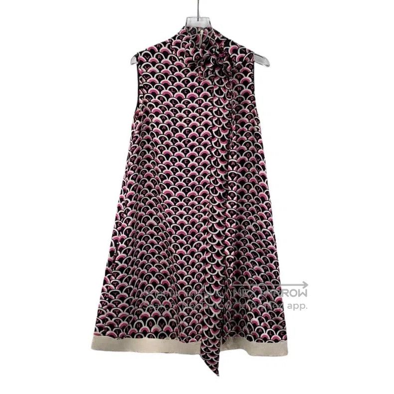 Valentino Valentino Color-blocked print lace-up bow sleeveless dress Size S / US 4 / IT 40 - 1 Thumbnail