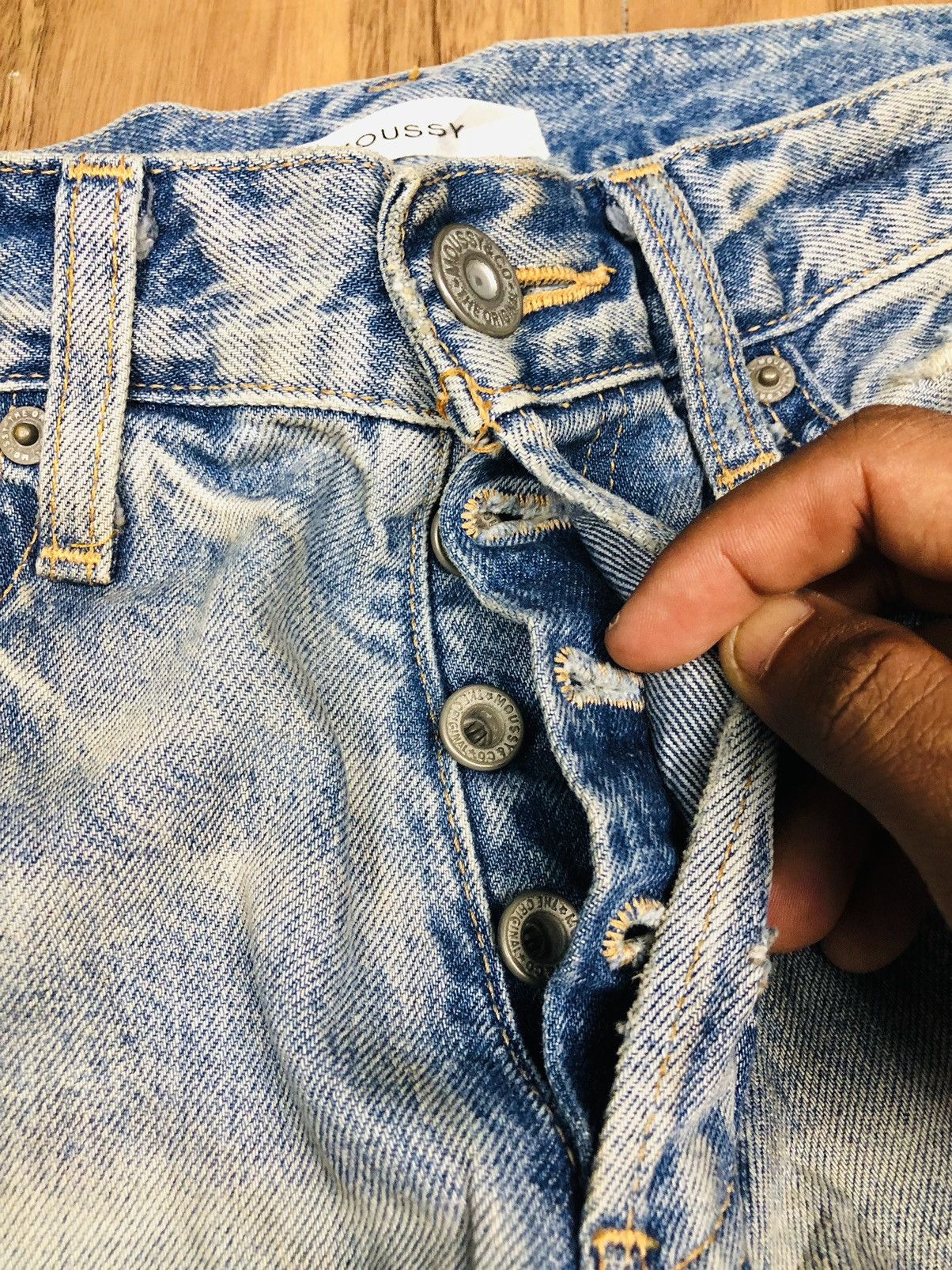 MOUSSY Distressed Moussy Denim Jeans (21) Size 23" - 8 Thumbnail