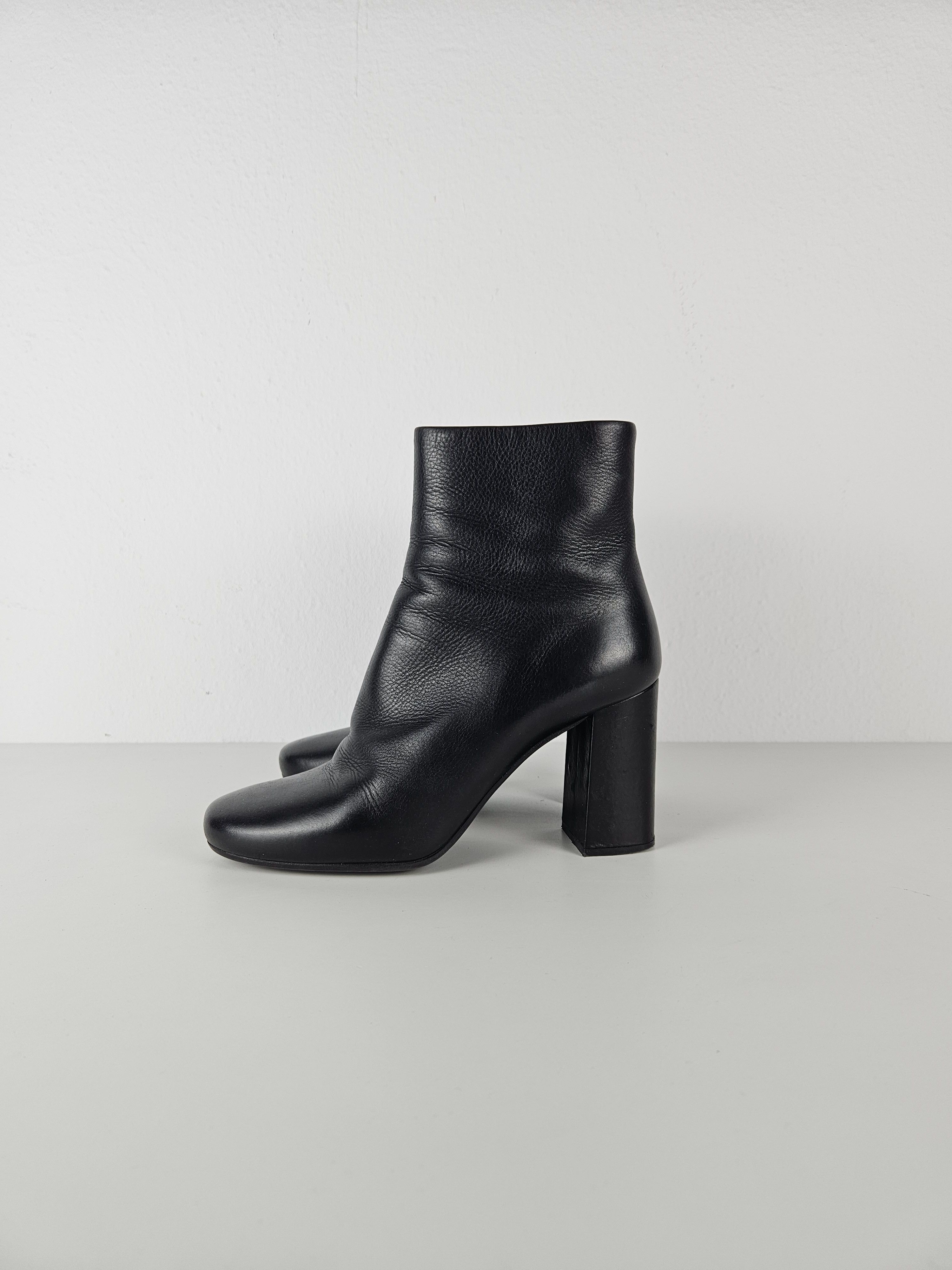 Prada Prada calf leather side zip block heel ankle boots Size US 7.5 / IT 37.5 - 1 Thumbnail