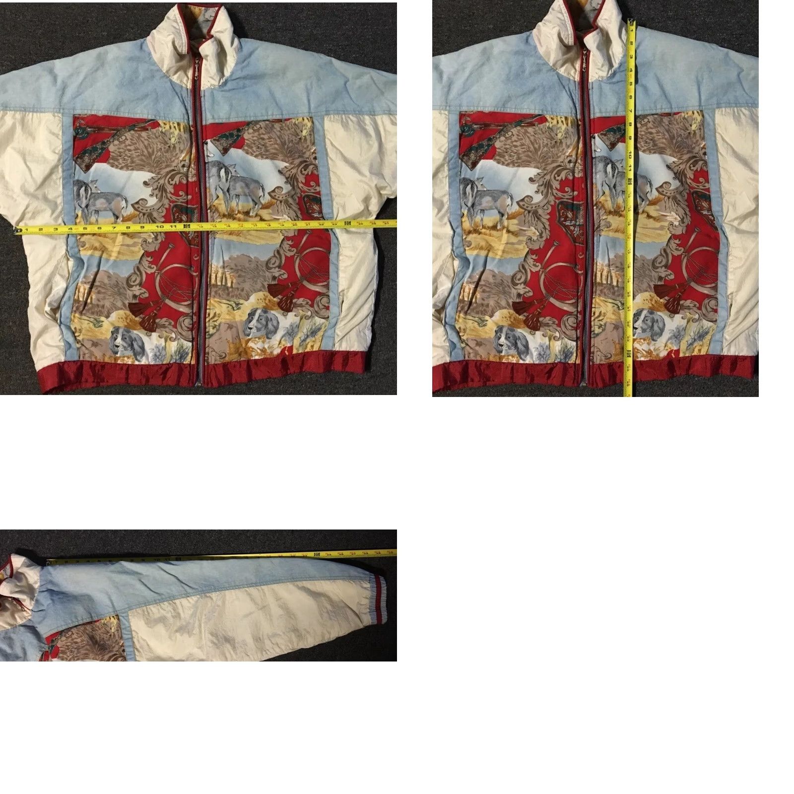 Vintage Vtg 80s Abstract Art All Over Print Boxy Jacket M Women Blue Bomber Jacket 80s 90s Vaporwave Picasso Grunge Hip Hop Punk Retro Streetwear Size M / US 6-8 / IT 42-44 - 10 Thumbnail