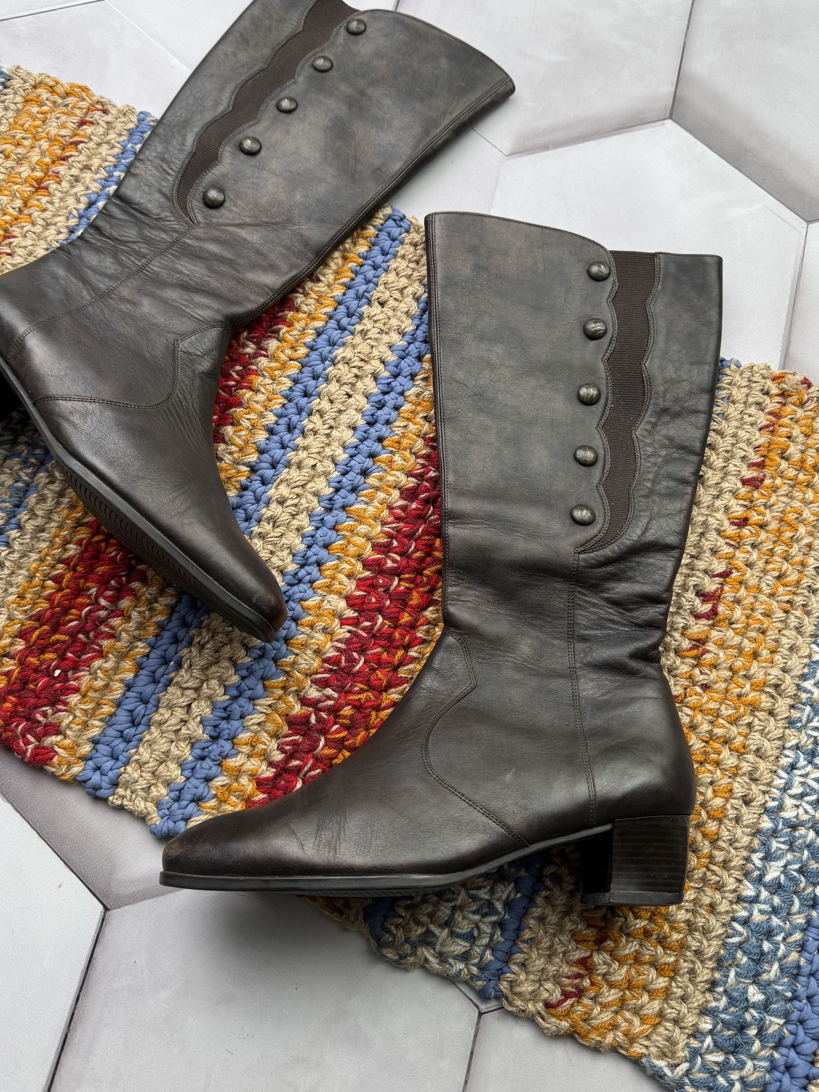 Japanese Brand Vintage Leather Boots Size US 7 / IT 37 - 3 Thumbnail