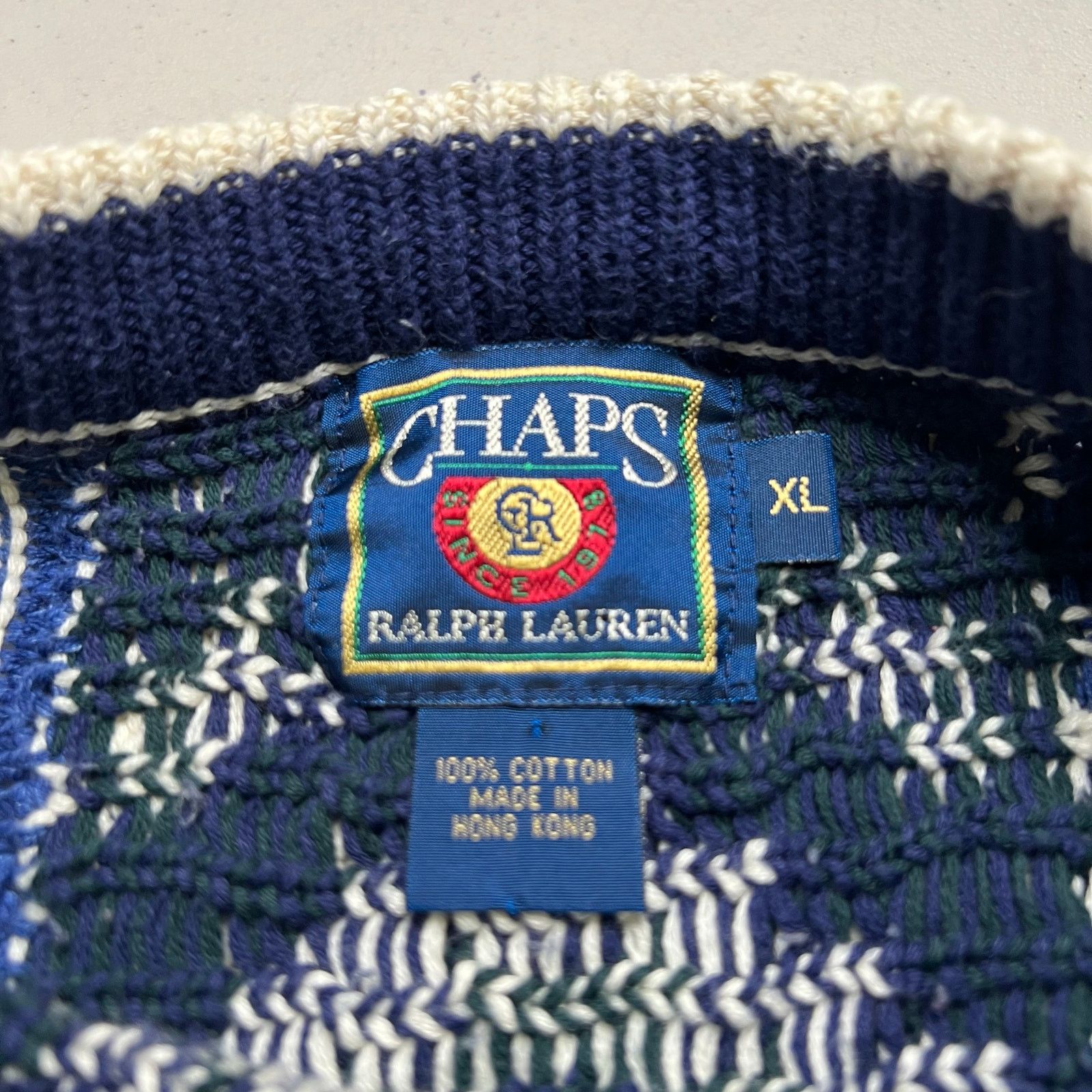 Ralph Lauren Vintage Chaps Ralph Lauren Aztec Knit Sweater XL Size US XL / EU 56 / 4 - 4 Thumbnail
