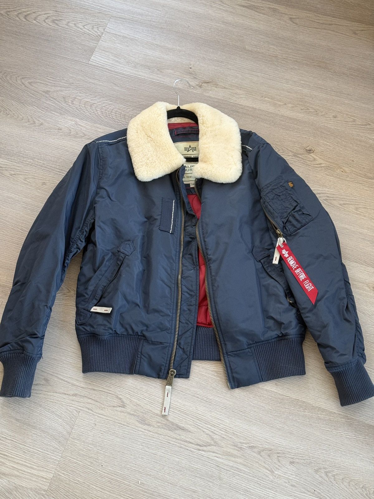 Alpha Industries Alpha Industries Sheep Fur Collar Bomber Jacket Size L Size US L / EU 52-54 / 3 - 1 Thumbnail