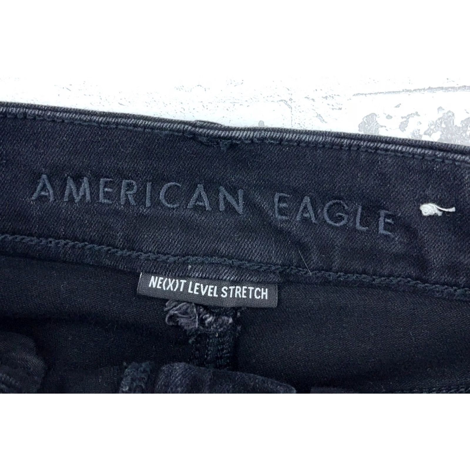 American Eagle Outfitters VINTAGE American Eagle Outfitters Skirt Women 2 Mini Denim Black AE Button Pockets 90s Stylish Womens Size 26" / US 2 / IT 38 - 6 Thumbnail