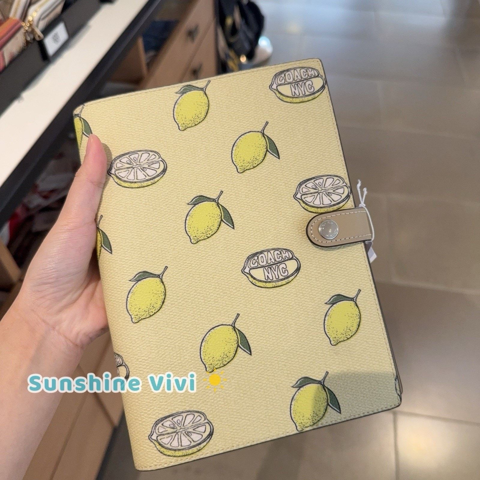 Coach NWT Coach Notebook With Lemon Print CAO42 Garden Glade Multi Size ONE SIZE - 2 Thumbnail