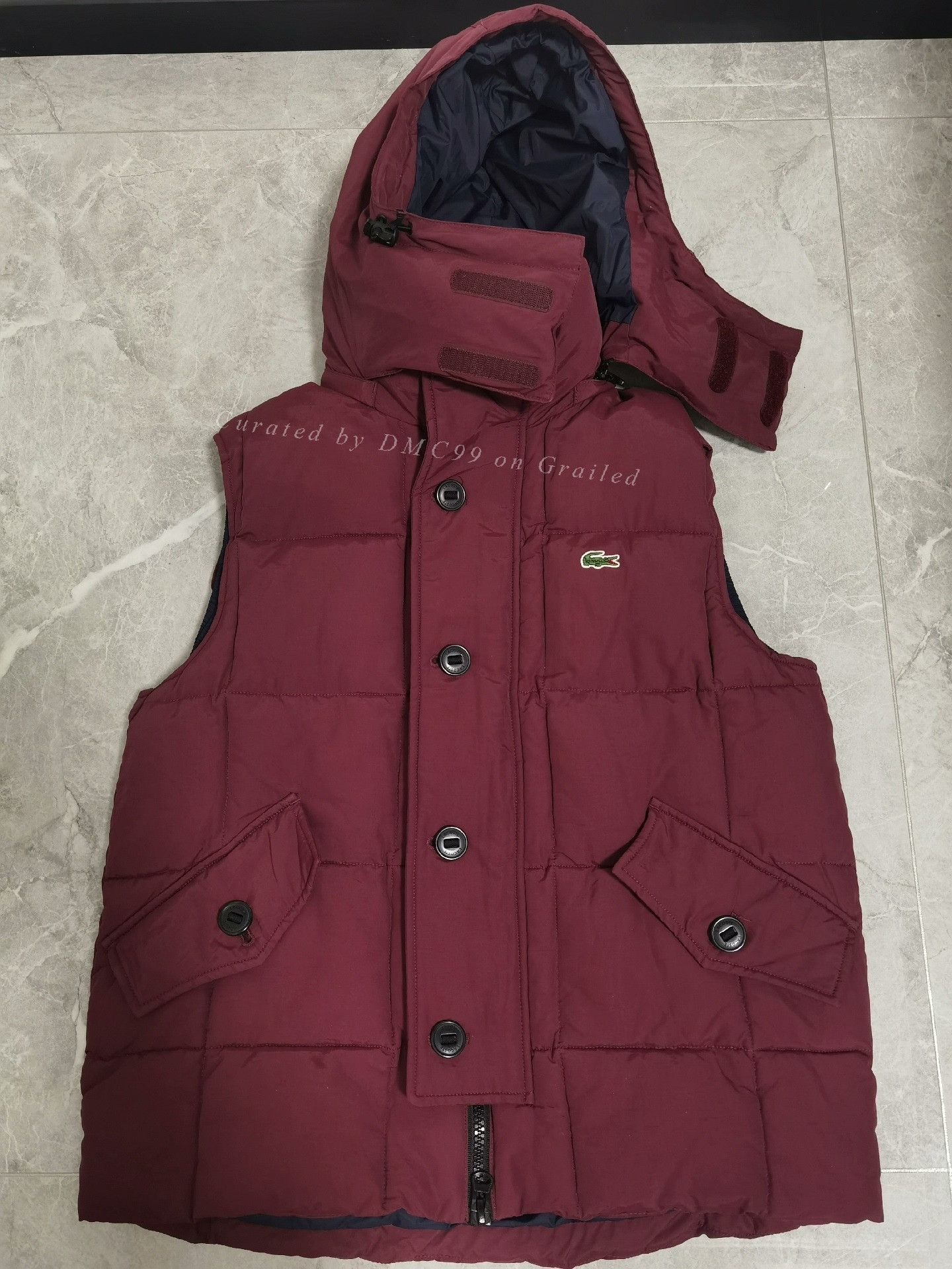 Lacoste Lacoste Vintage Rust Red Hooded Vest Size US M / EU 48-50 / 2 - 1 Thumbnail