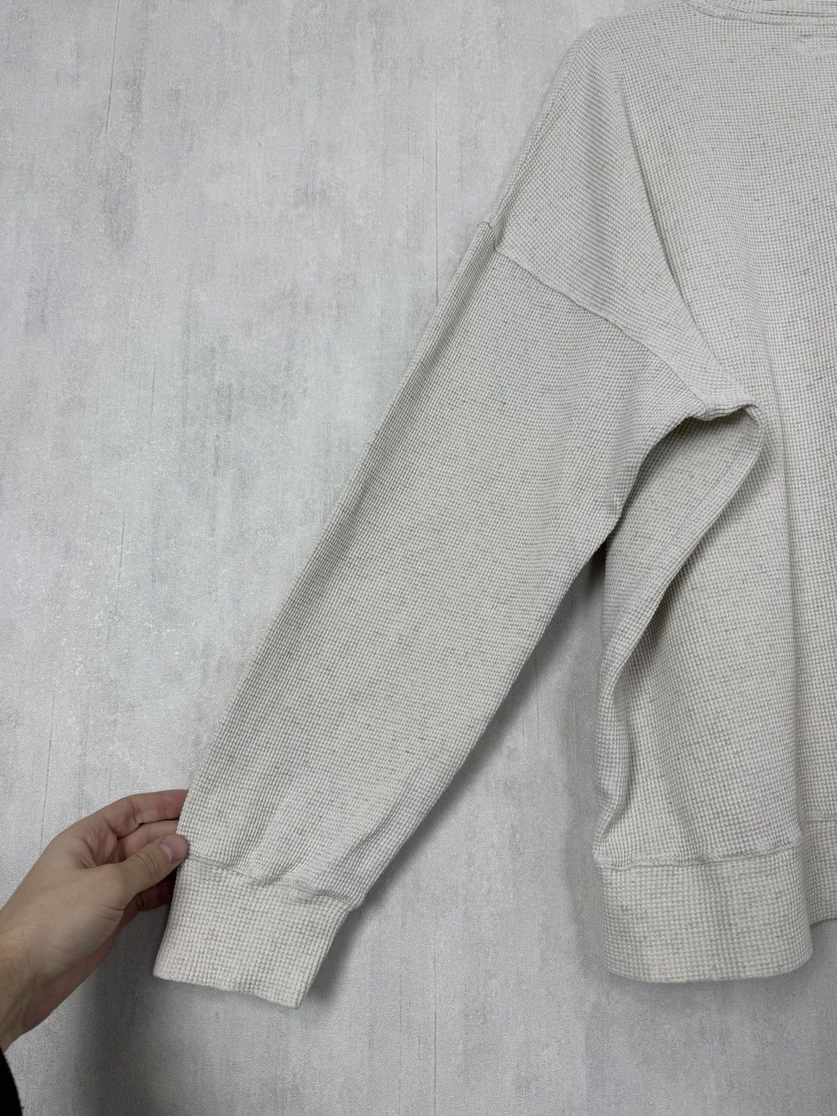 Universal Works Universal Works Men’s Waffle Knit Cotton Sweatshirt Size M Size US M / EU 48-50 / 2 - 14 Thumbnail