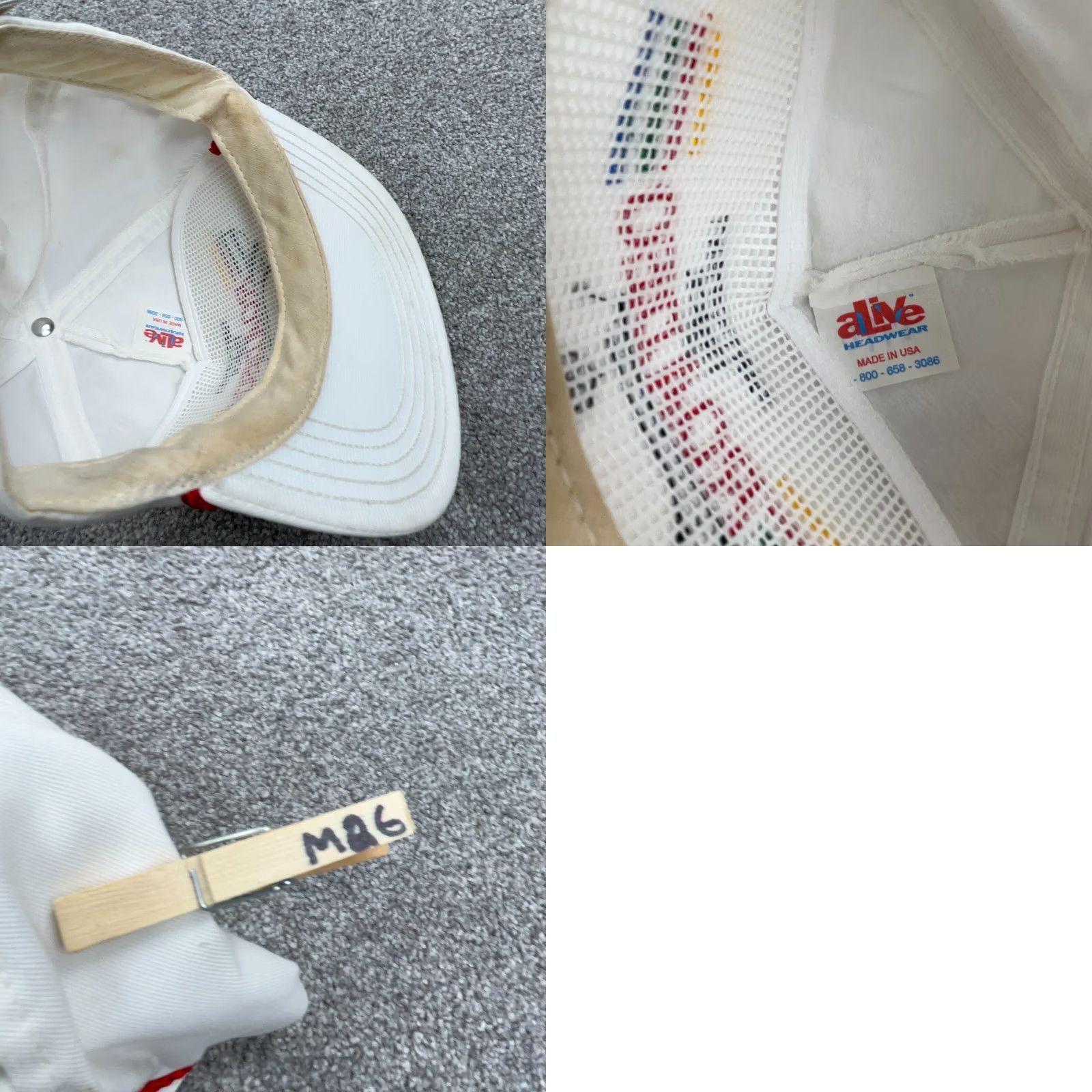 Vintage Vintage Nash Finch Trucker Hat Cap Strap Back White Red Made In USA 90s Roadeo Size ONE SIZE - 8 Thumbnail