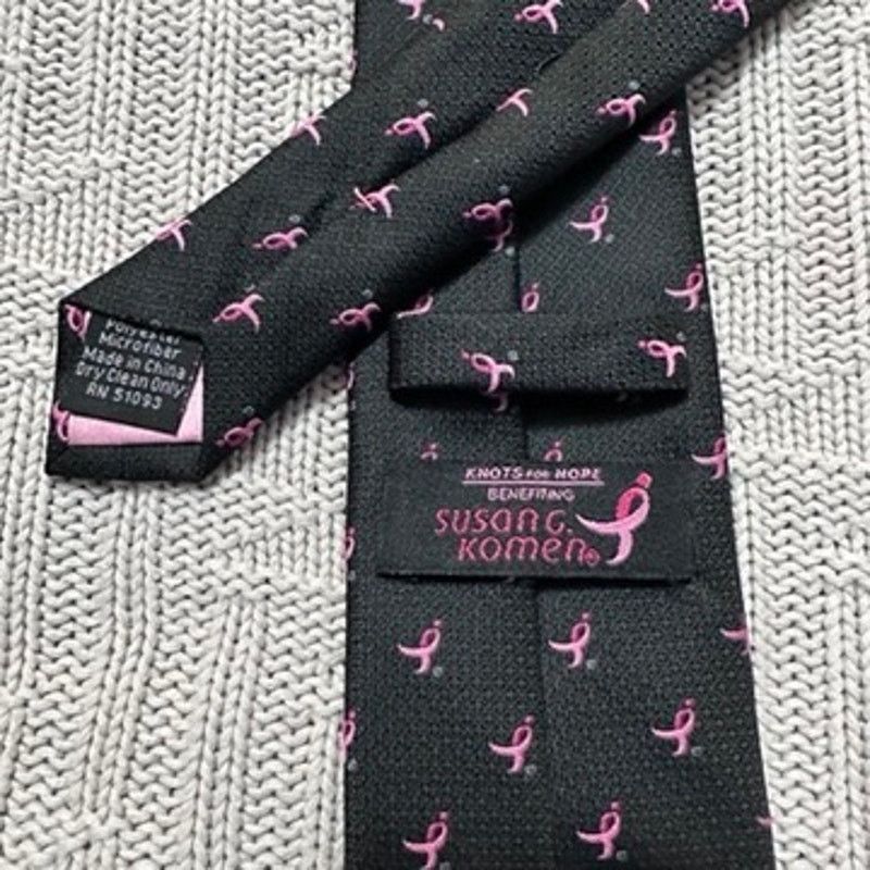 Other Susan G Komen pink ribbon print breast cancer tie Size ONE SIZE - 3 Thumbnail