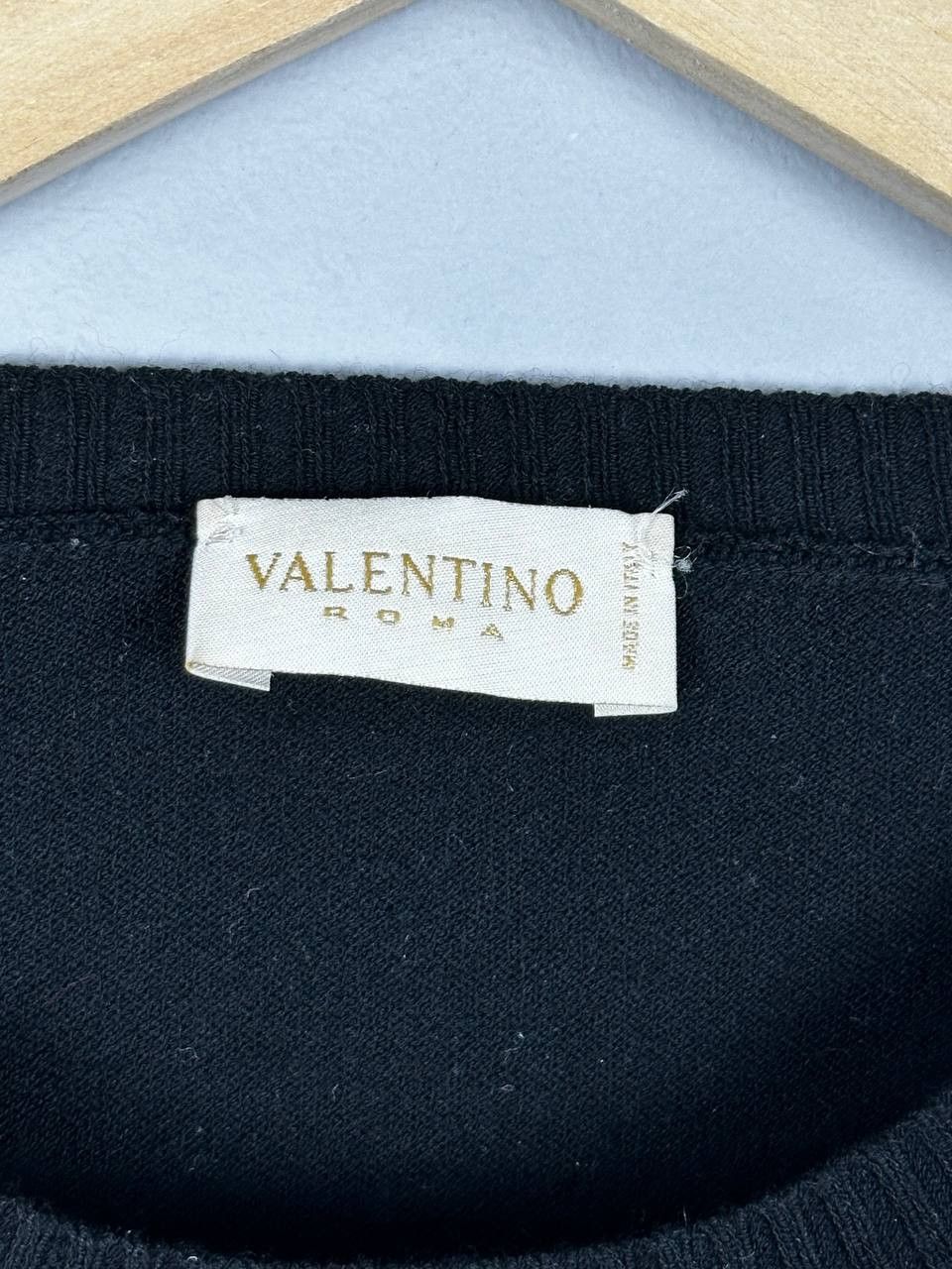 Valentino Valentino Roma Black Knitted Luxury T Shirt Size XS / US 0-2 / IT 36-38 - 6 Thumbnail