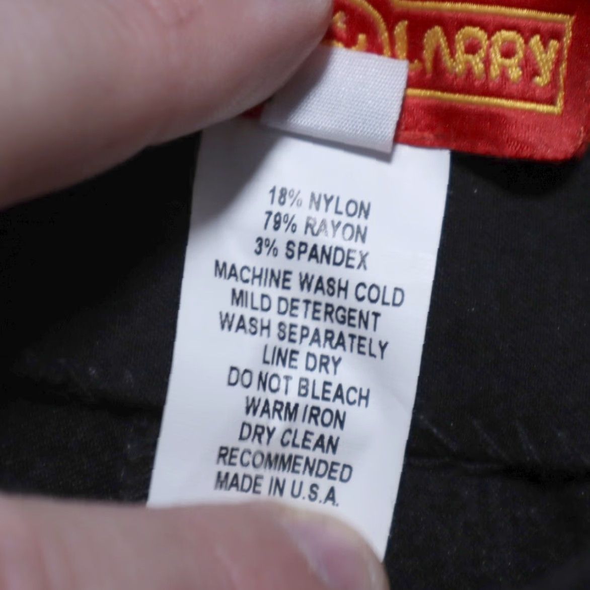 Vintage Krazy Larry Rayon Woven Career Pants Black Women's 2 Size 26" / US 2 / IT 38 - 6 Thumbnail