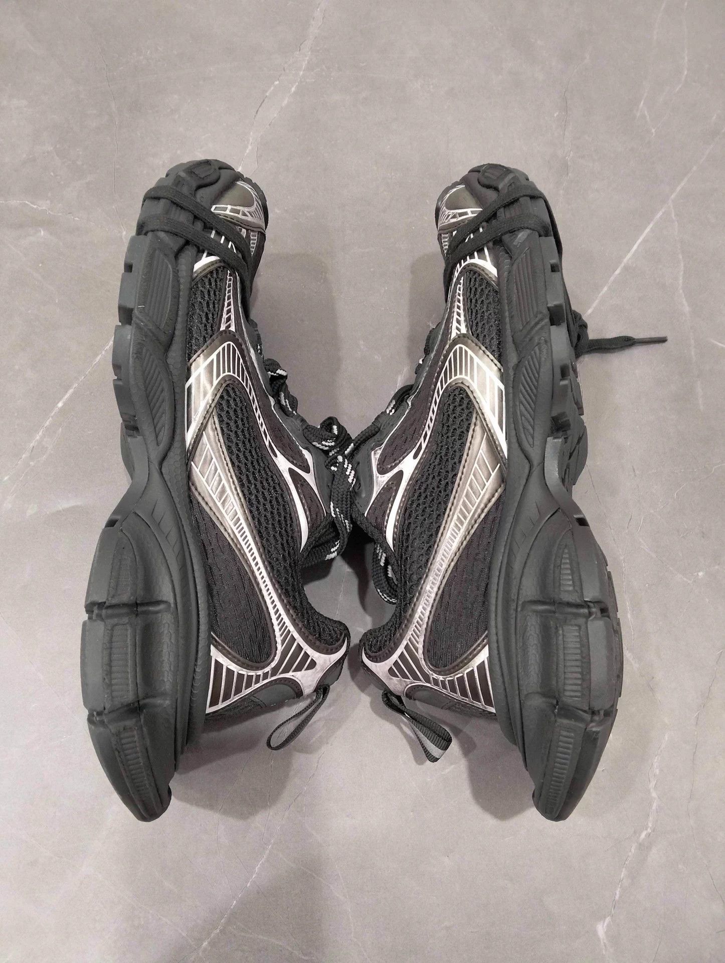 Balenciaga BALENCIAGA 3XL 39 Black Silver Size US 8.5 / IT 38.5 - 3 Thumbnail